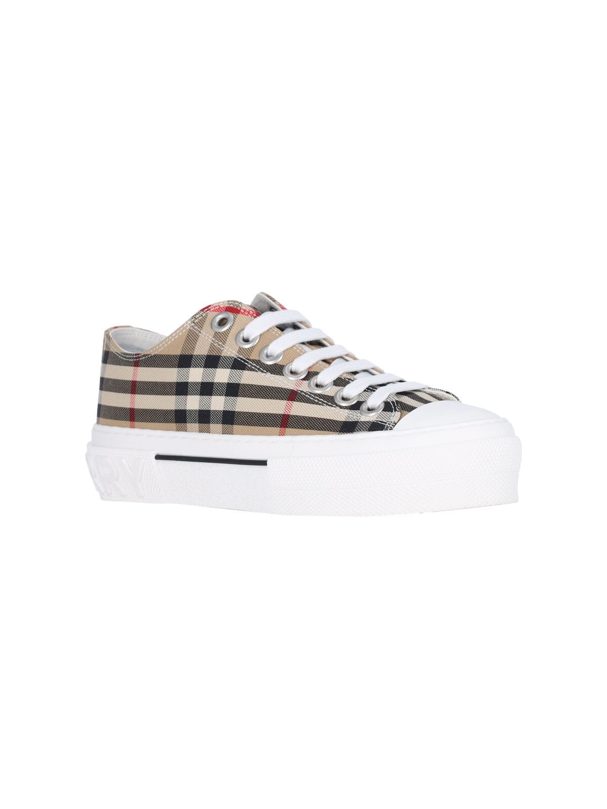 Burberry Tnr Jack Low Sneakers In Neutral