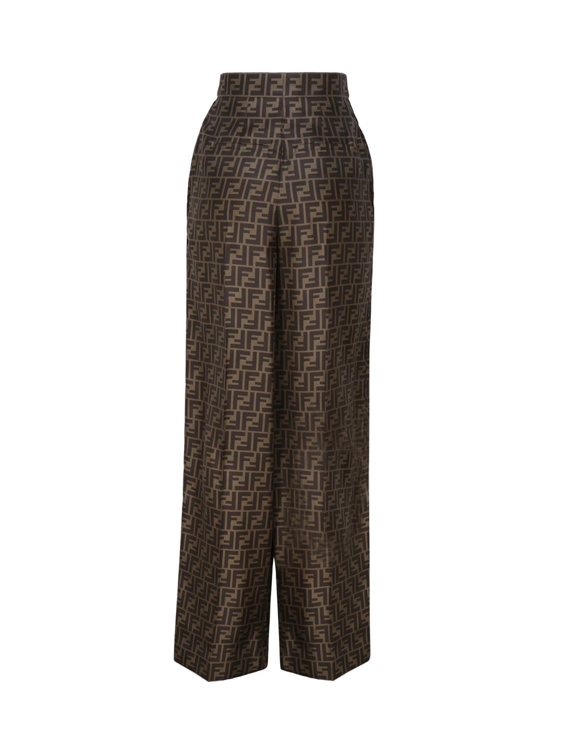Shop Fendi Ff Silk Trousers