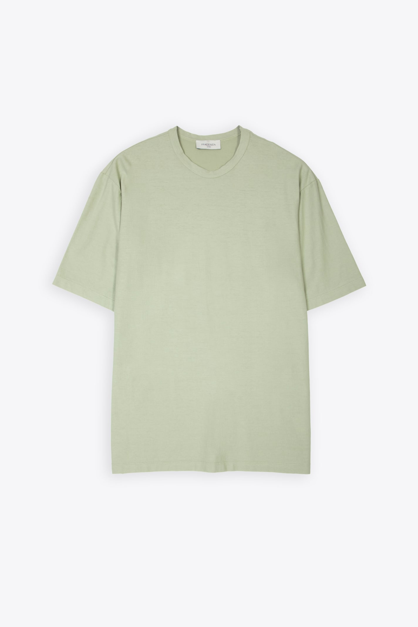 Shop Piacenza Cashmere T-shirt Sage Green Lightweight Cotton T-shirt In Salvia