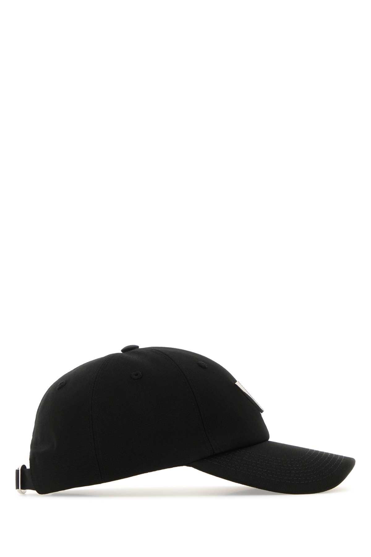 Valentino Garavani Women Black Stretch Cotton Baseball Cap In Nerostrass
