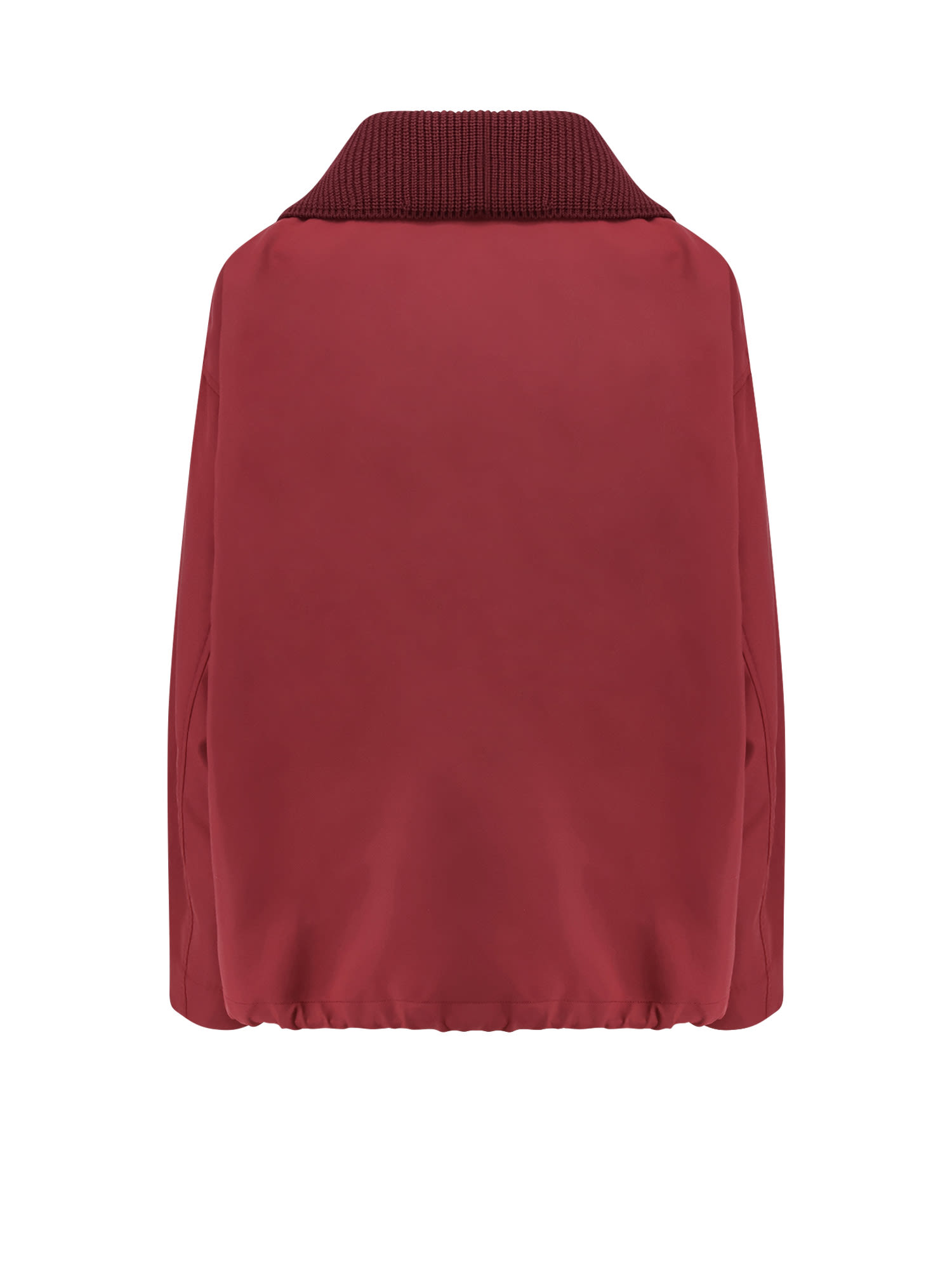 Gucci Womens Dark Rosso Ancora Half-zip Relaxed-fit Woven Jacket