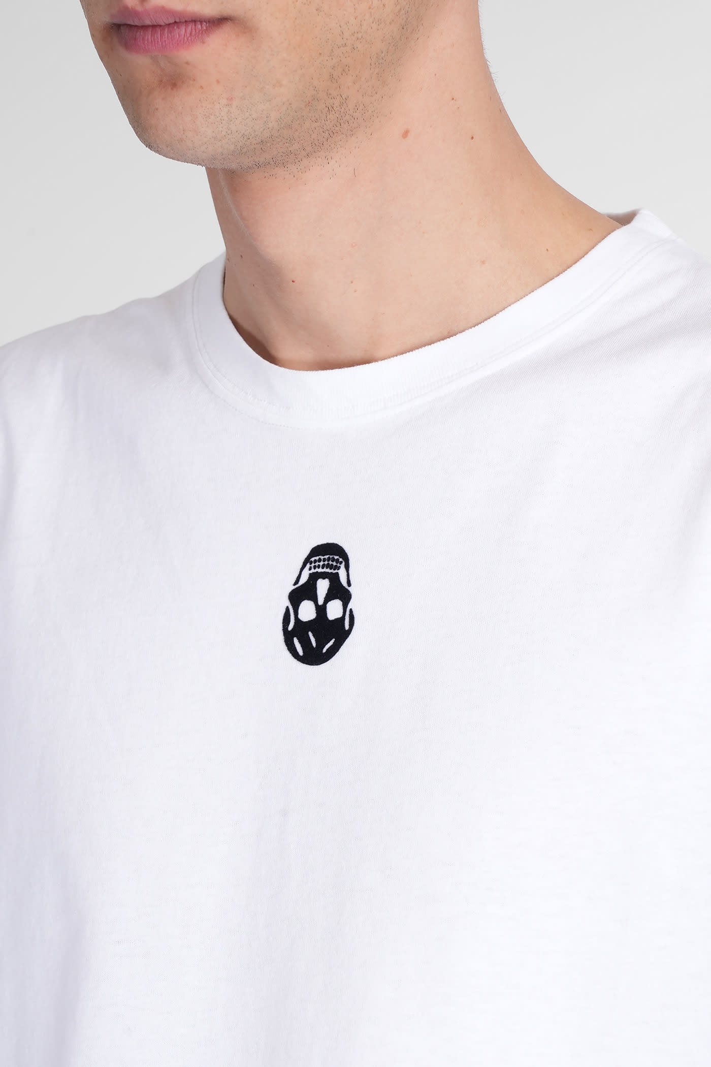 Alexander Mcqueen Embroidered Skull T-shirt