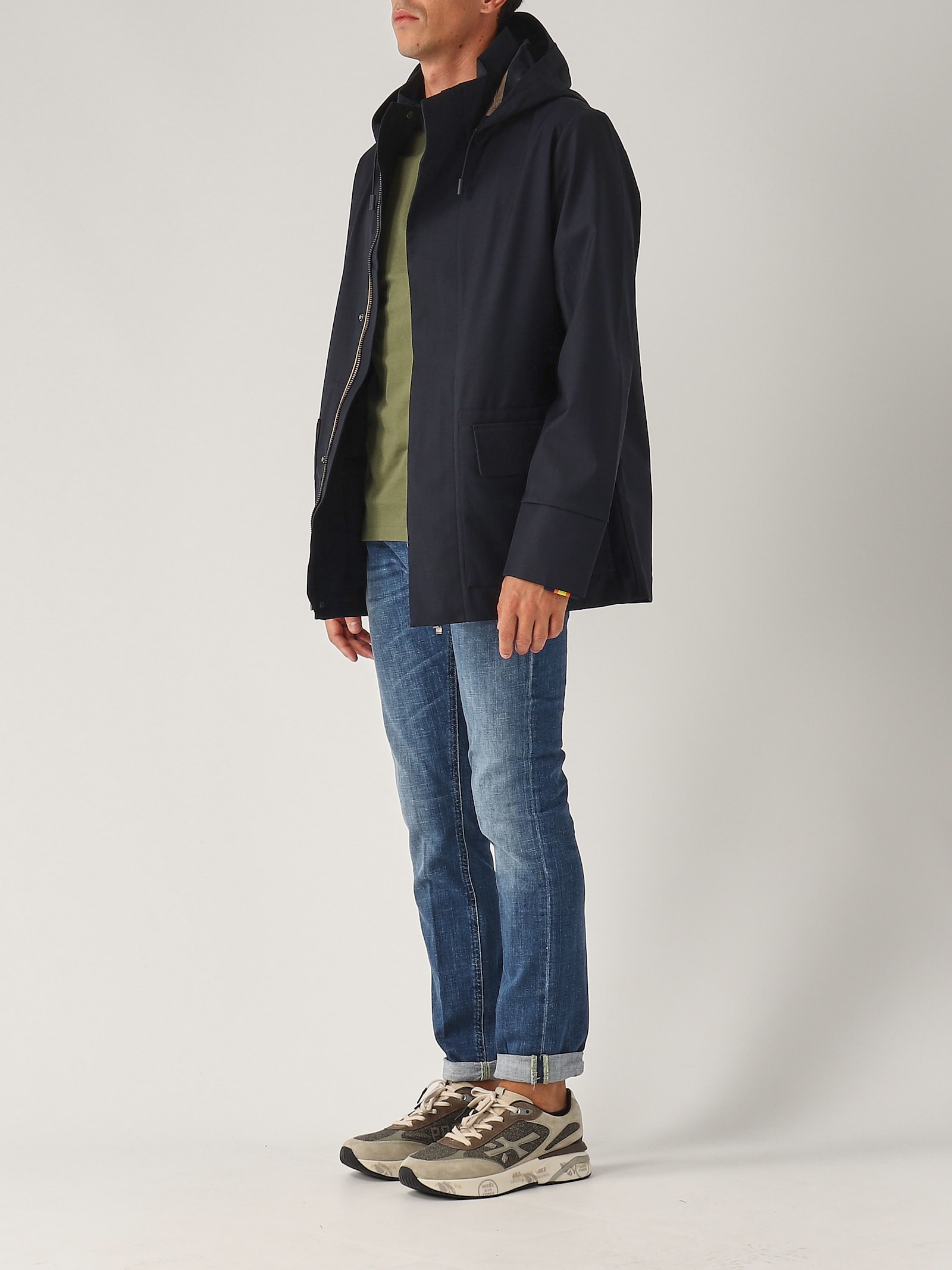 Shop K-way Erhal Tech Jacket In Navy