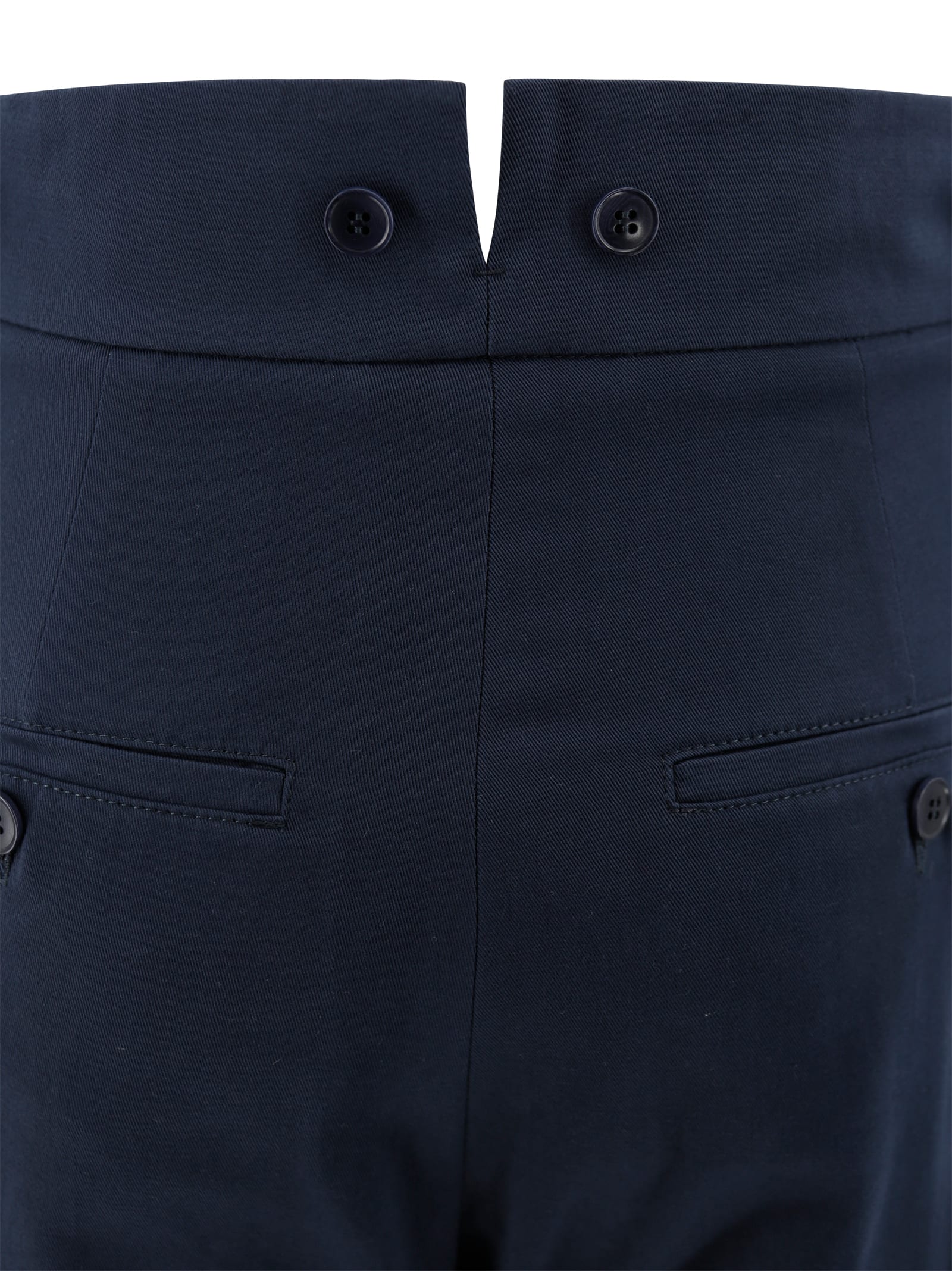 Weekend Max Mara High-waisted Wide Leg Trousers With Button Accents In Black