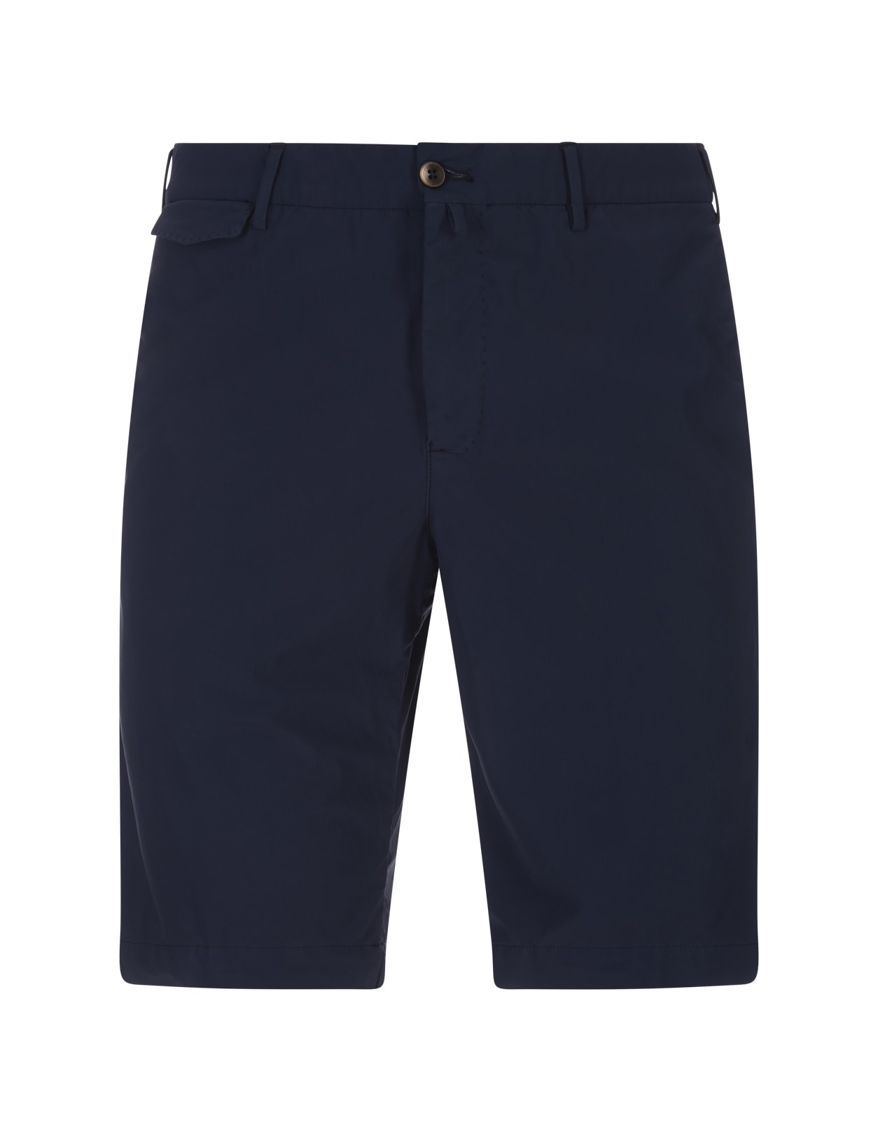 Dark Blue Stretch Cotton Shorts