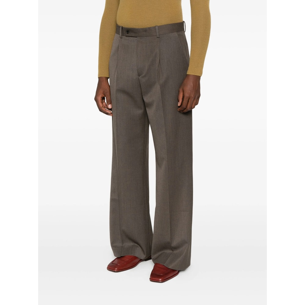Tonywack Pleated Pants In Brown