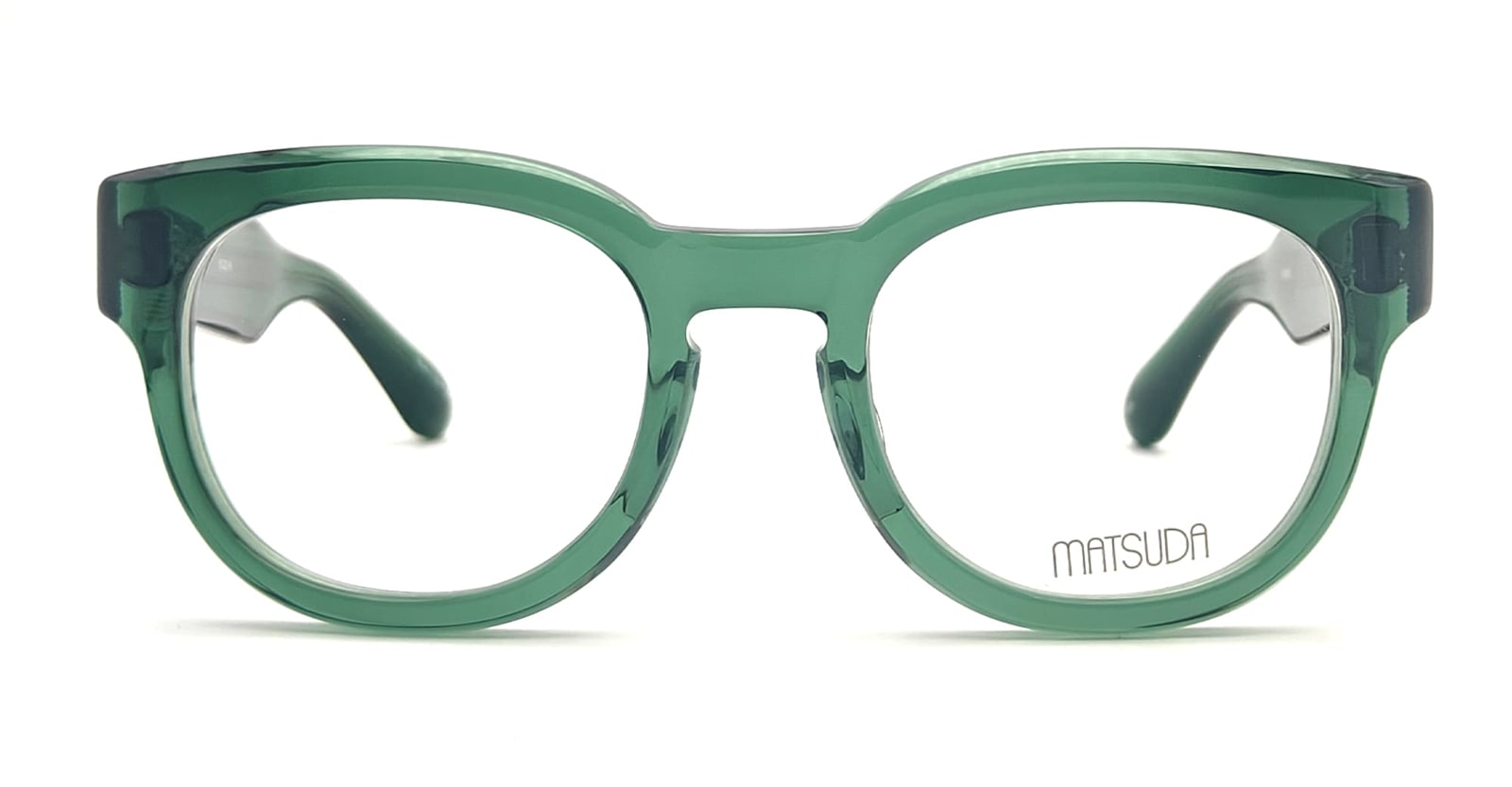 M1038 - Bottle Green / Silver Rx Glasses