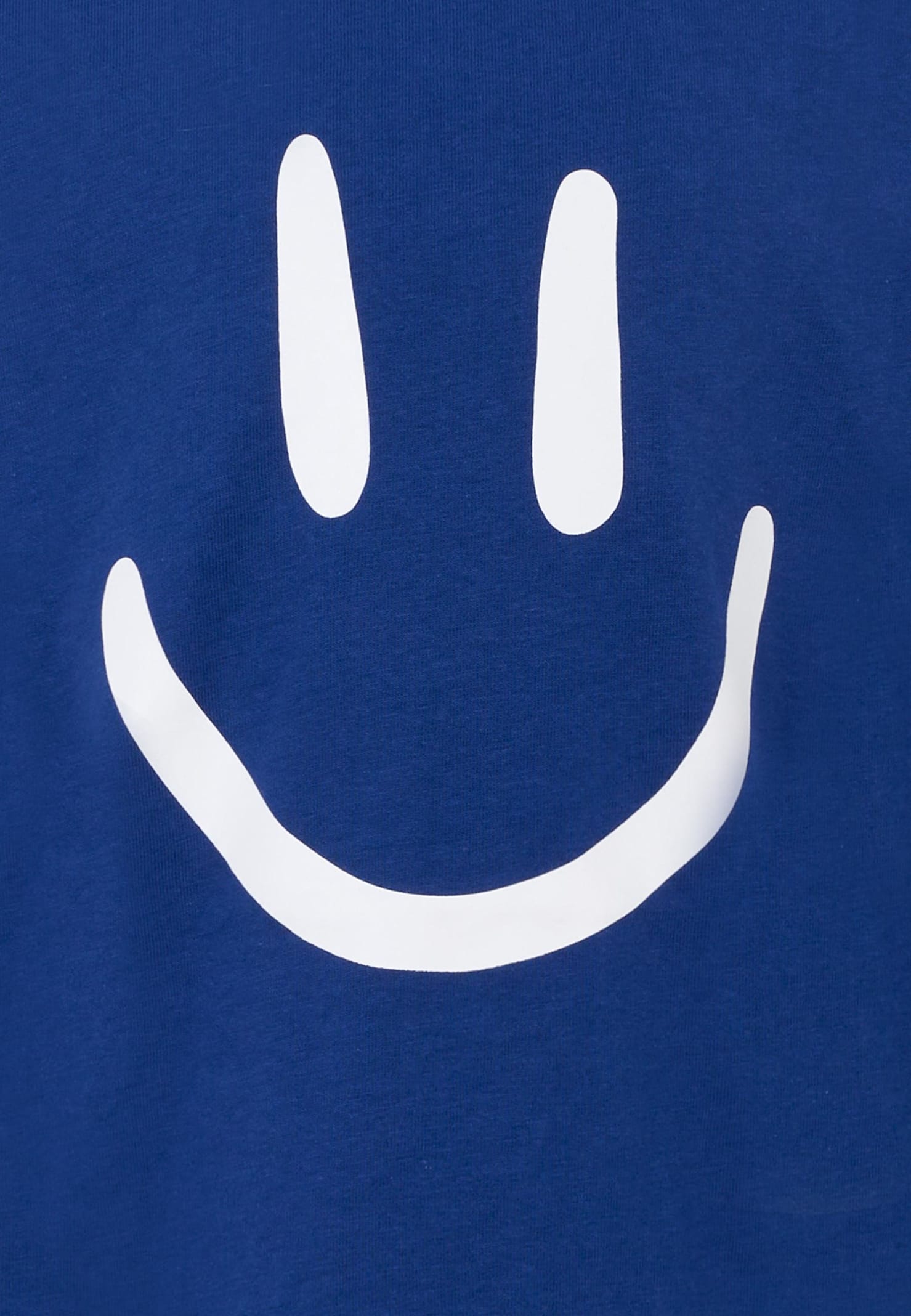 Molo Blue T-shirt For Kids With Smiley In Blue