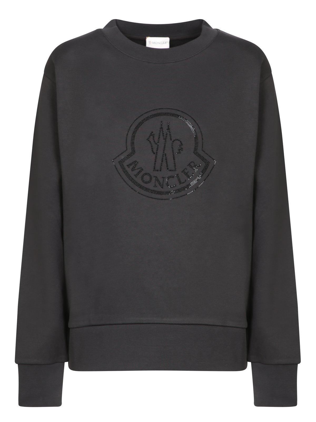 MONCLER LOGO EMBELLISHED CREWNECK SWEATSHIRT 