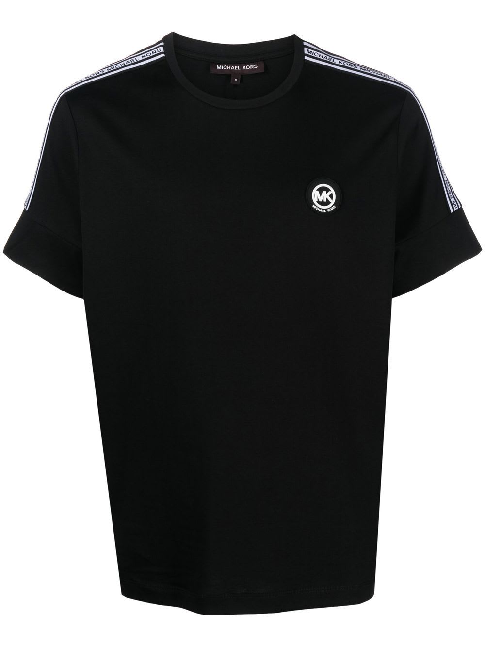 Shop Michael Kors New Evergreen Logo Tee In Black