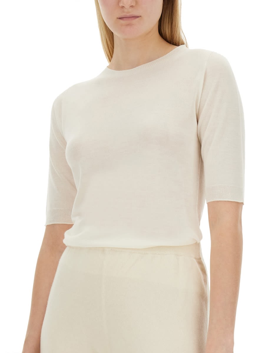 Shop Fabiana Filippi Cashmere Sweater In White