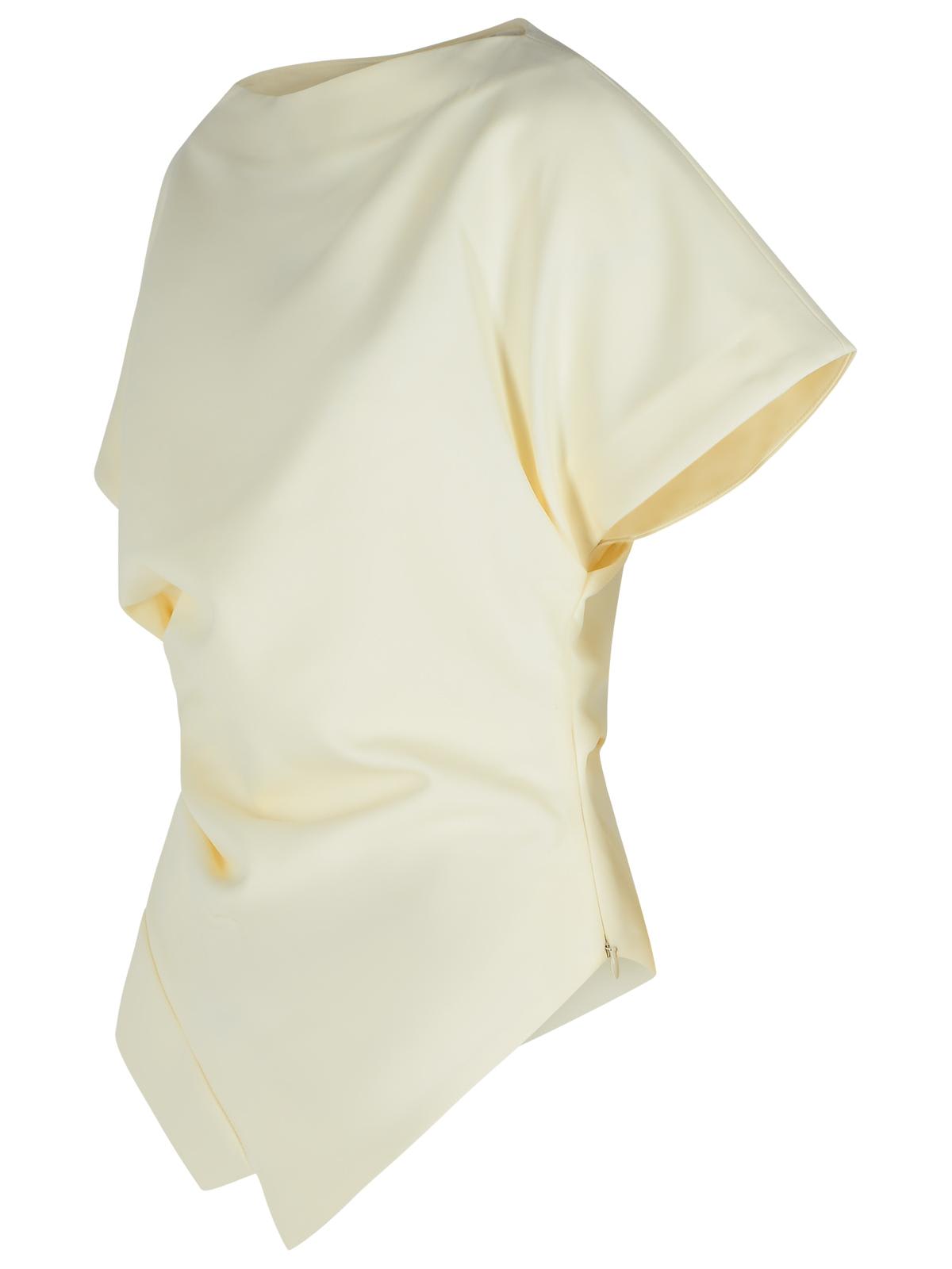 Rohe Draped T-shirt In White Viscose Blend In Neutral