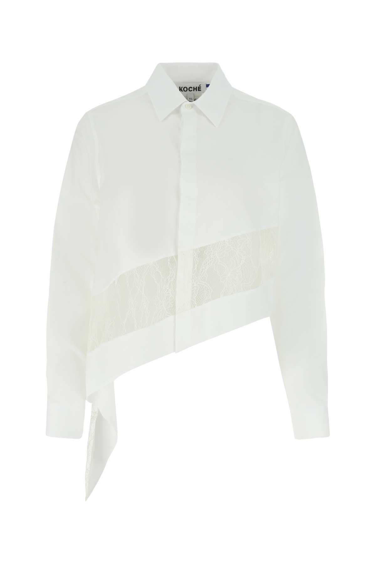 White Cotton And Lace Shirt