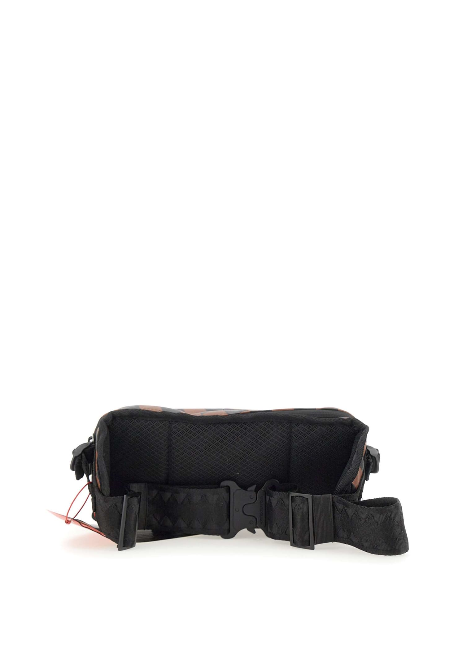 Shop Sprayground Hangover Cargo Vegan Leather Bum Bag In Brown/black
