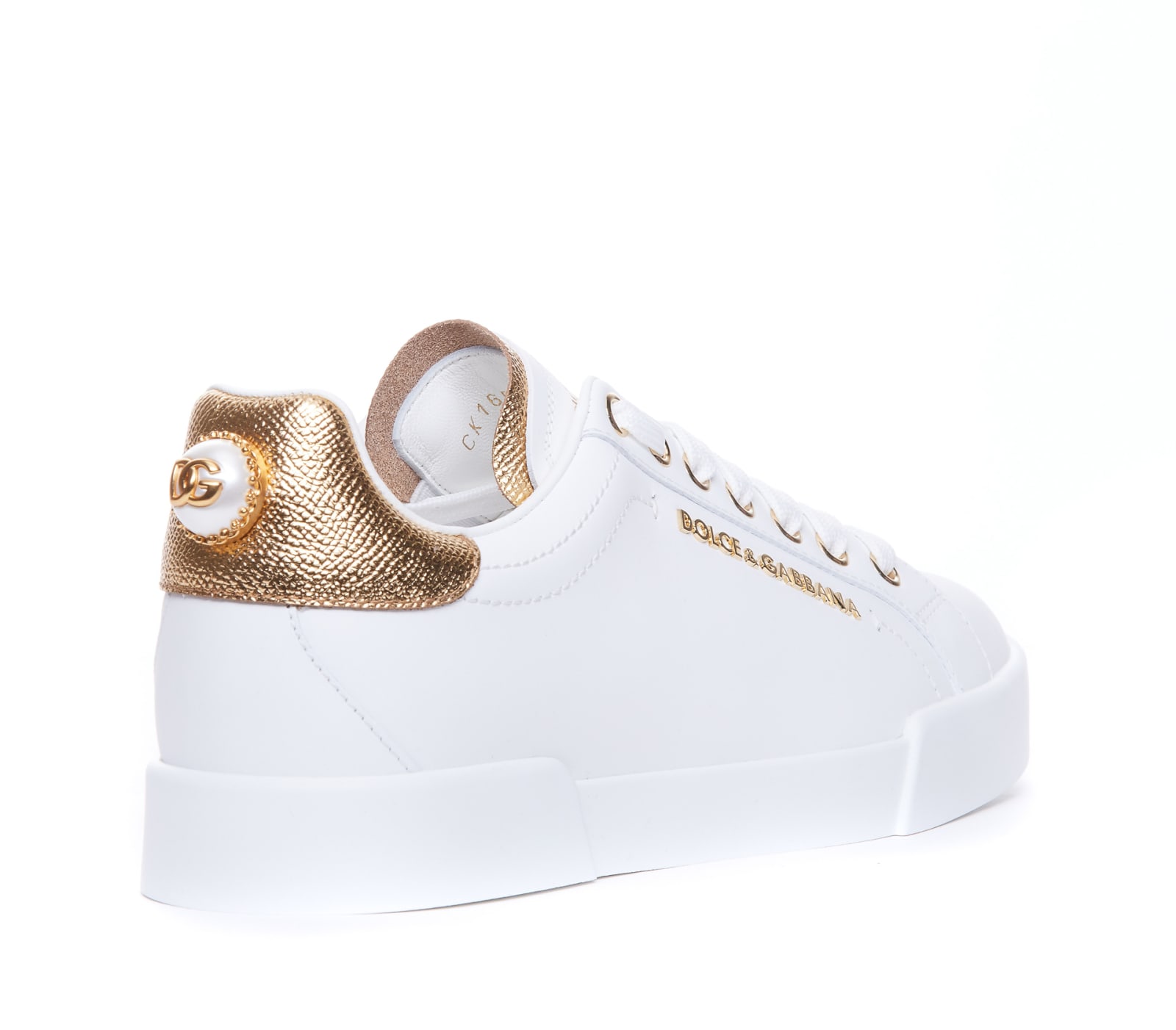 Shop Dolce & Gabbana Portofino Sneakers In White