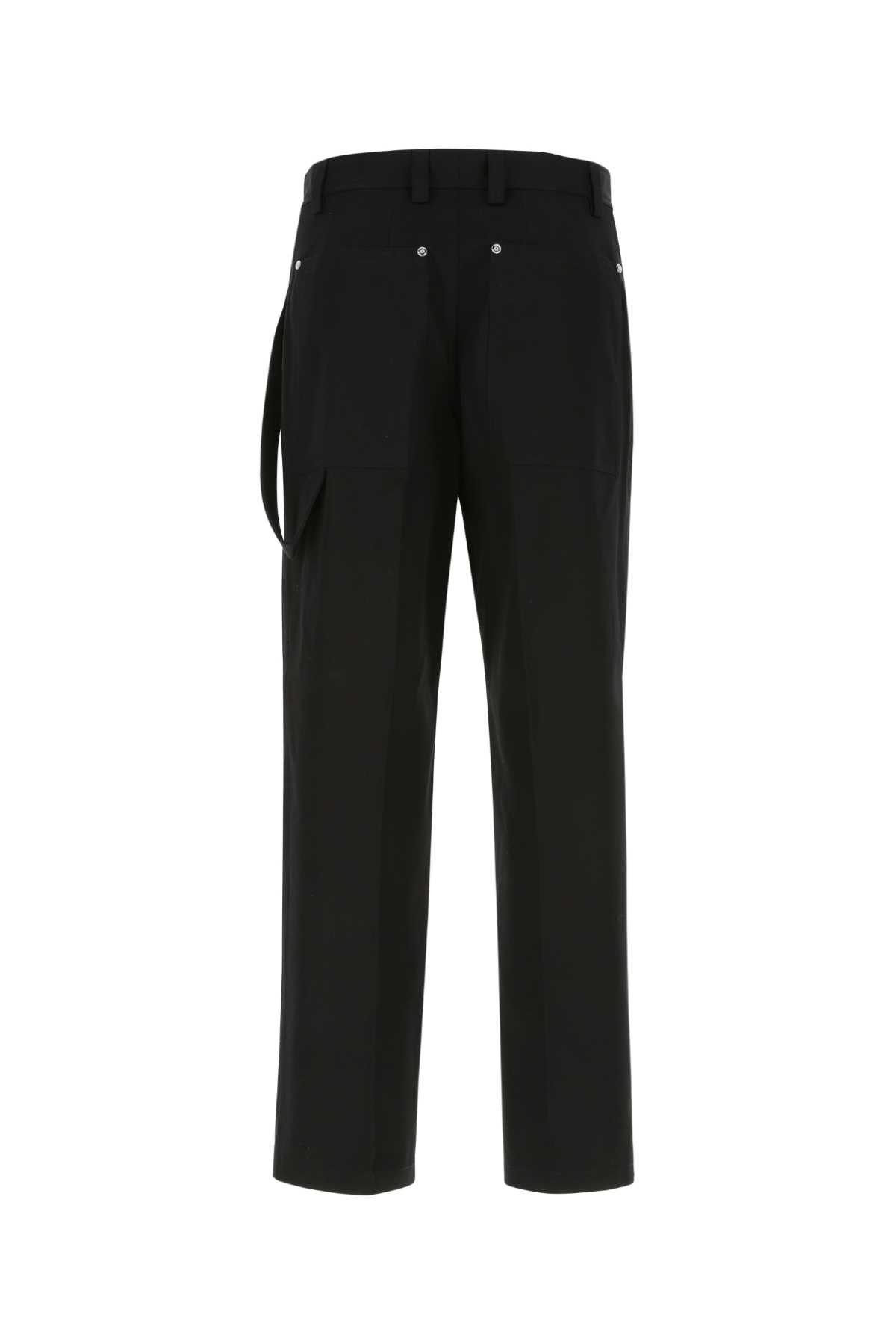 Burberry Black Cotton Wide-leg Pant In A1189