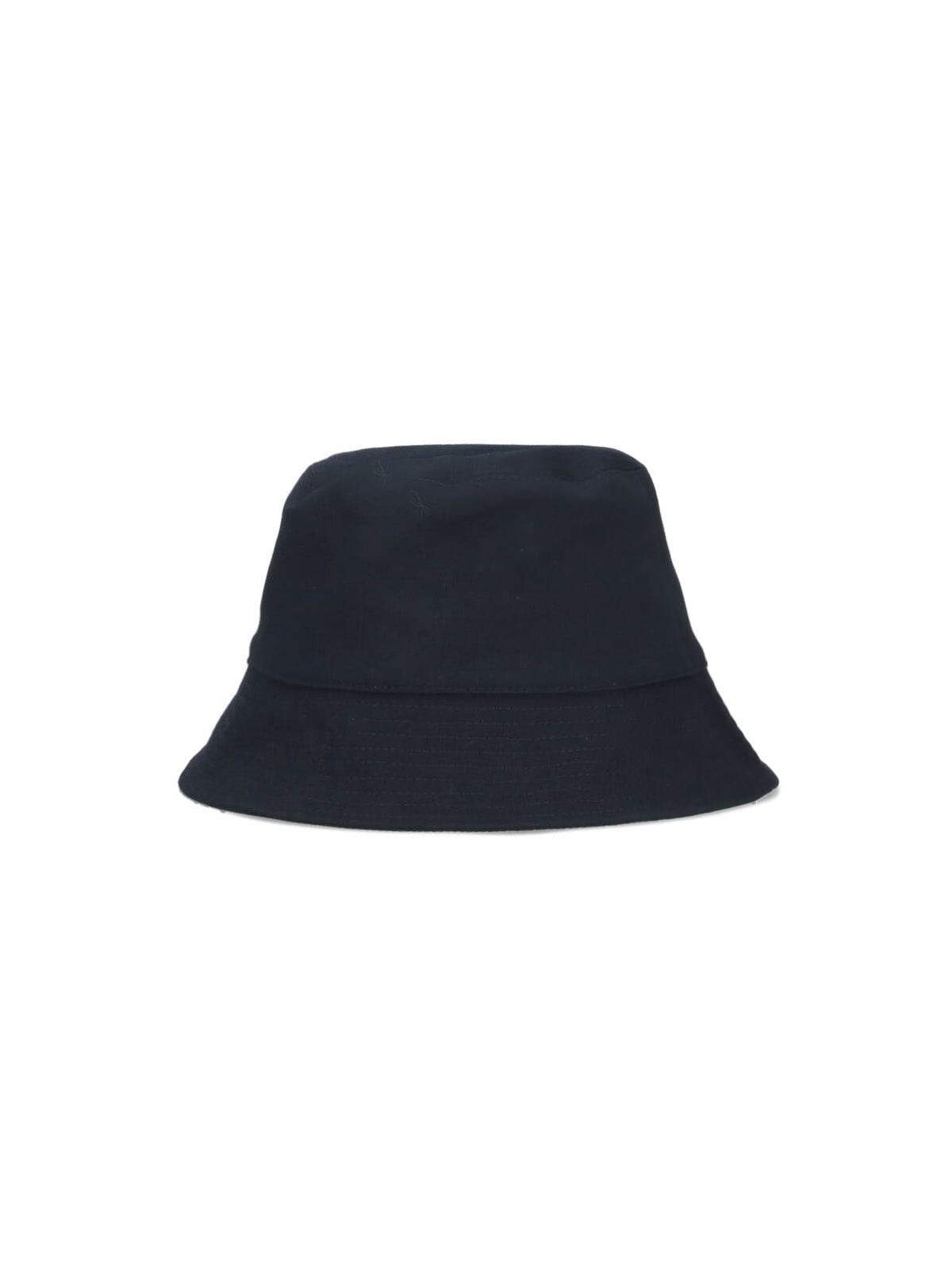 Moncler Bucket Hat With Multicolor Logo Patch In Blue