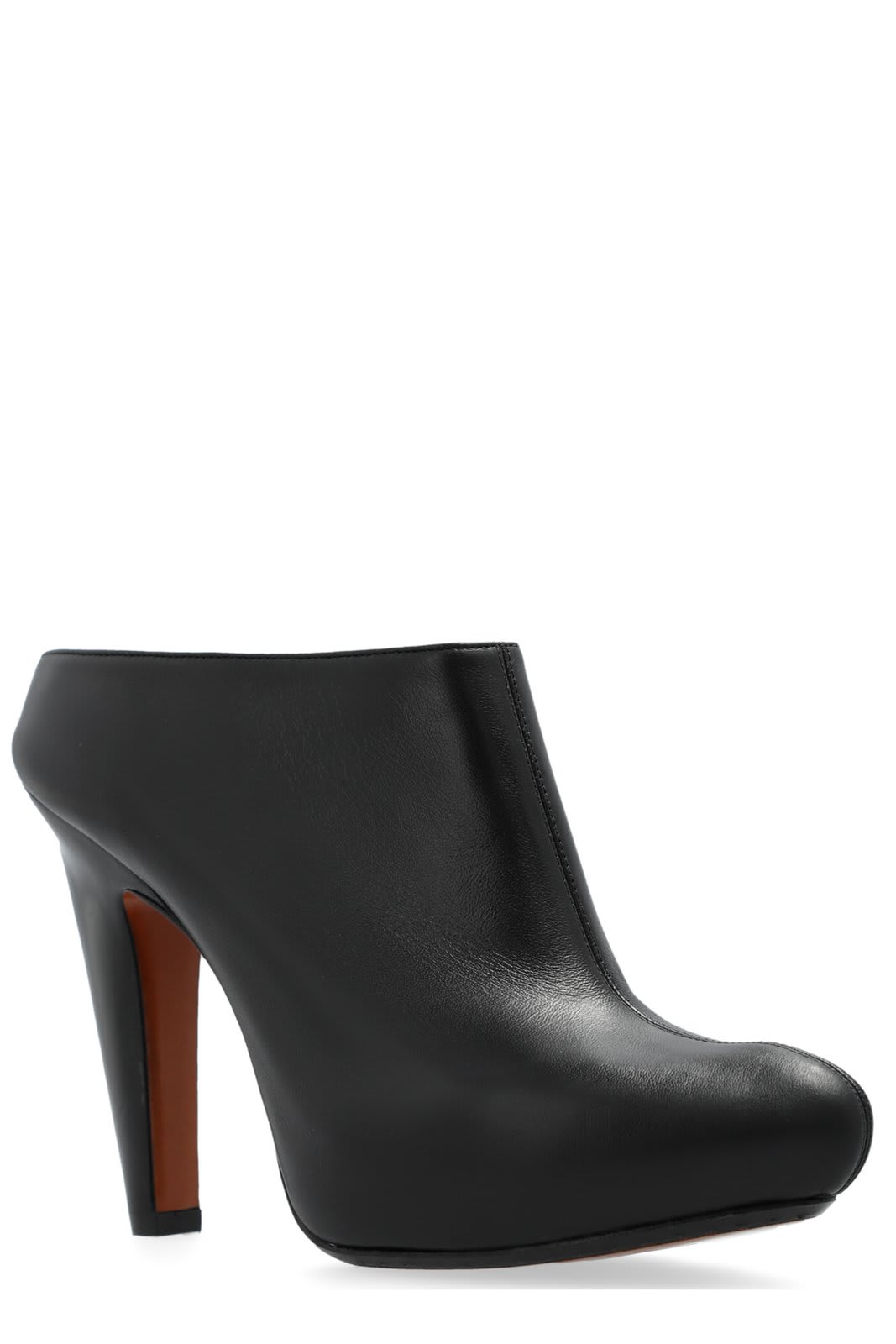 Shop Alexander Mcqueen High Heeled Edge Platform Mules In Black