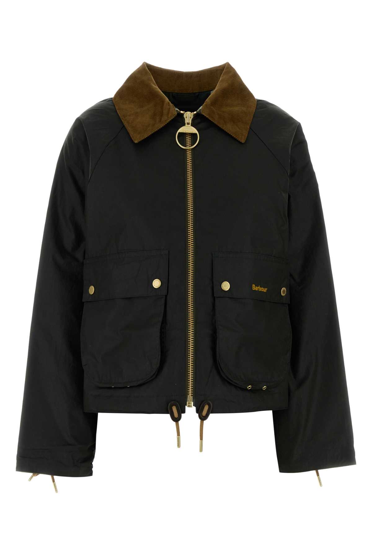 Barbour Black Cotton Marron Jacket