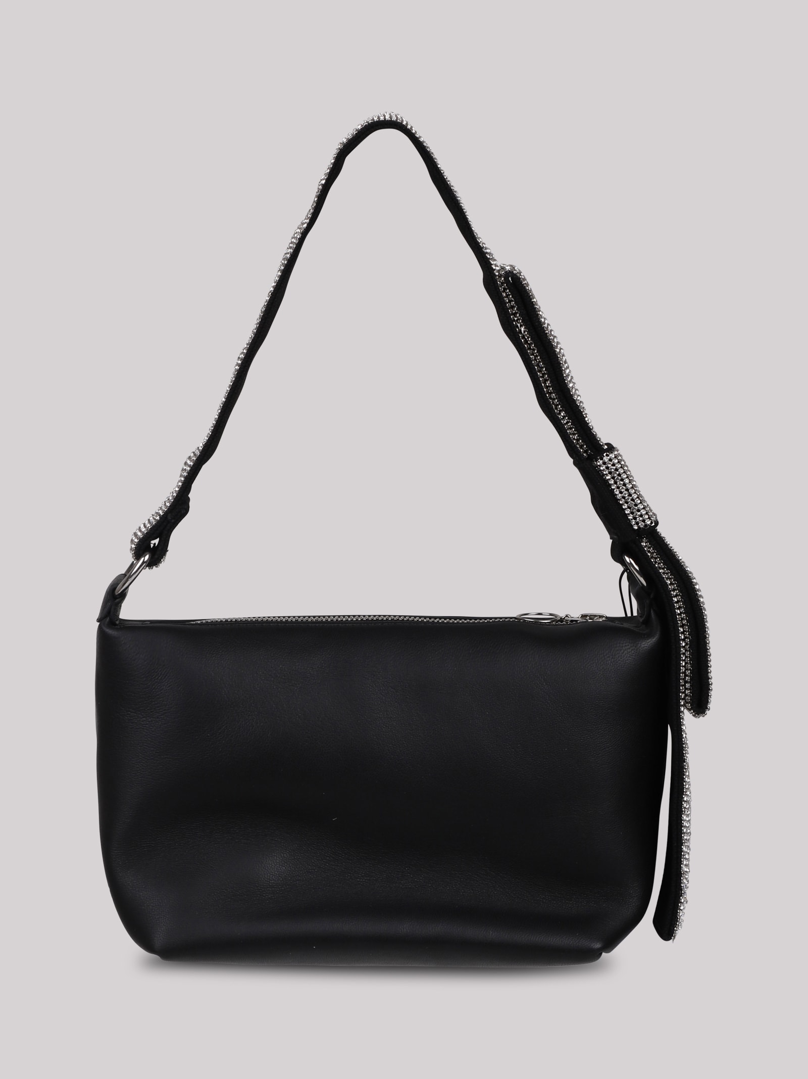 Shop Kara Crystal Bow Leather Shoulder Bag