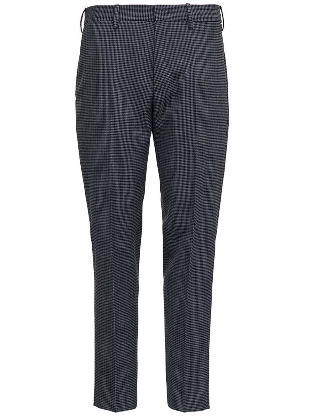 PT01 Grey Tailored Pants In Organic Wool