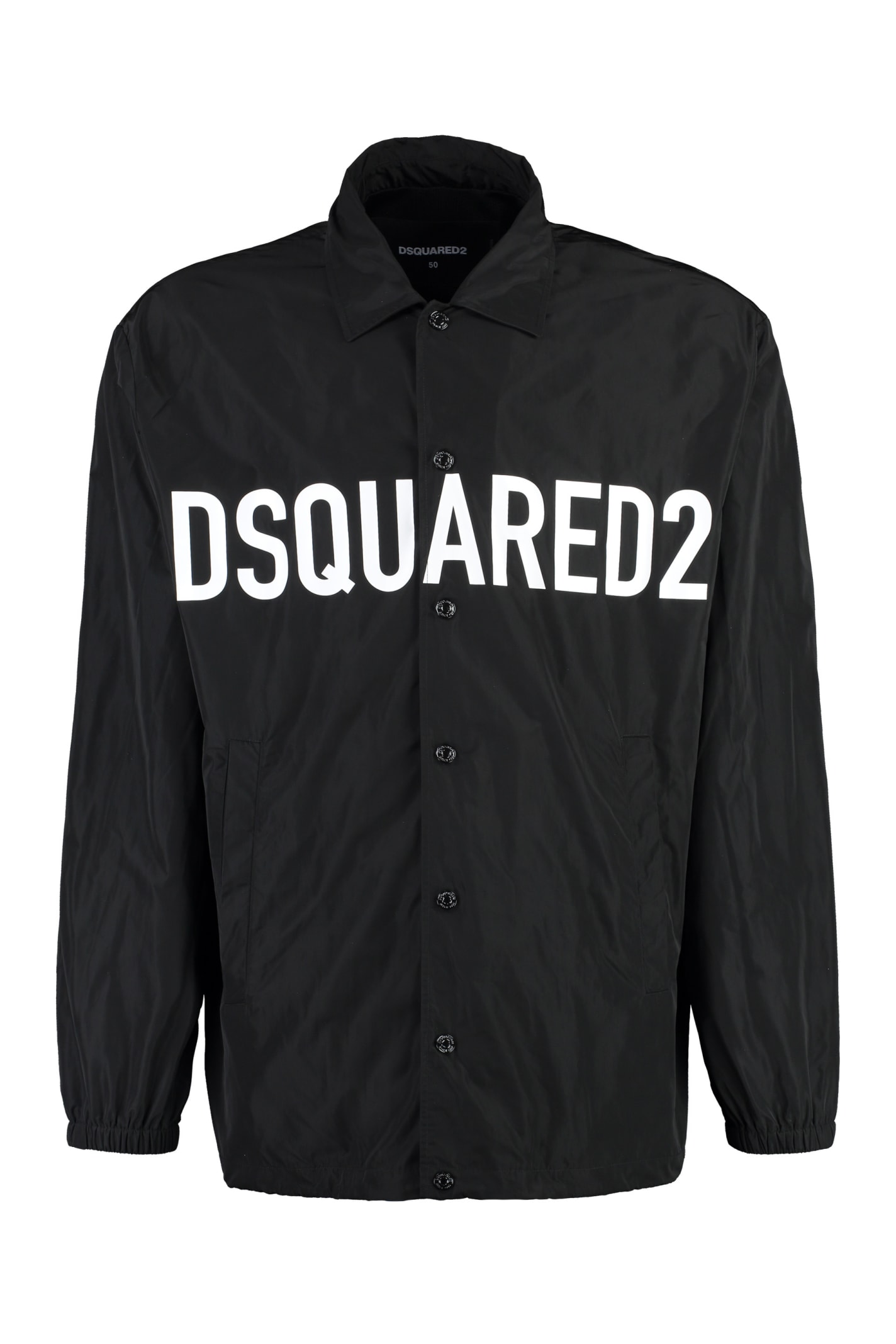 Shop Dsquared2 Coach Windbreaker In Black