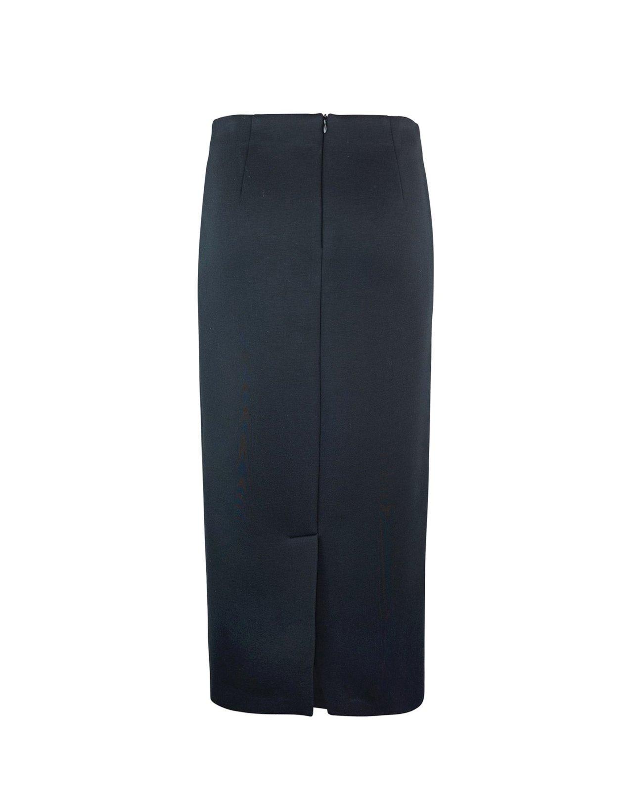 Shop 's Max Mara Zip Detailed High Waist Skirt In Black