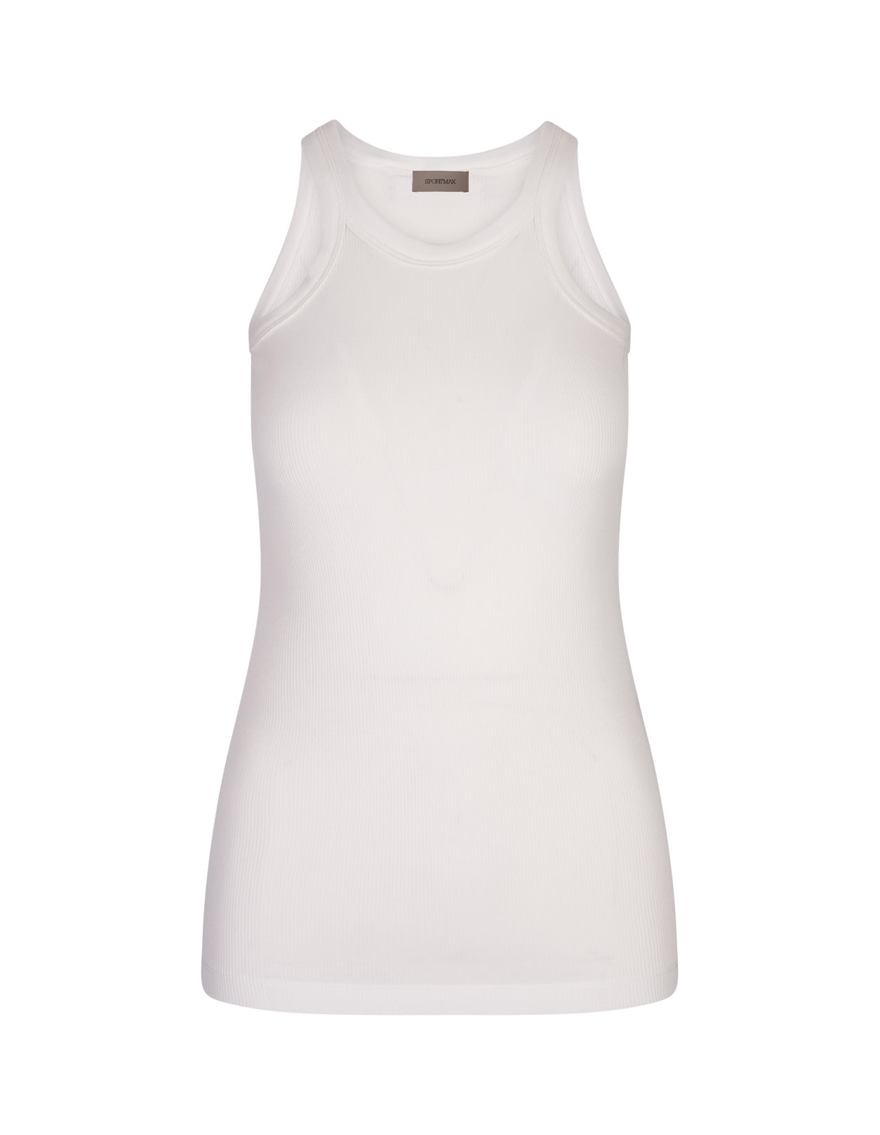 Shop Sportmax White Caccia Tank Top