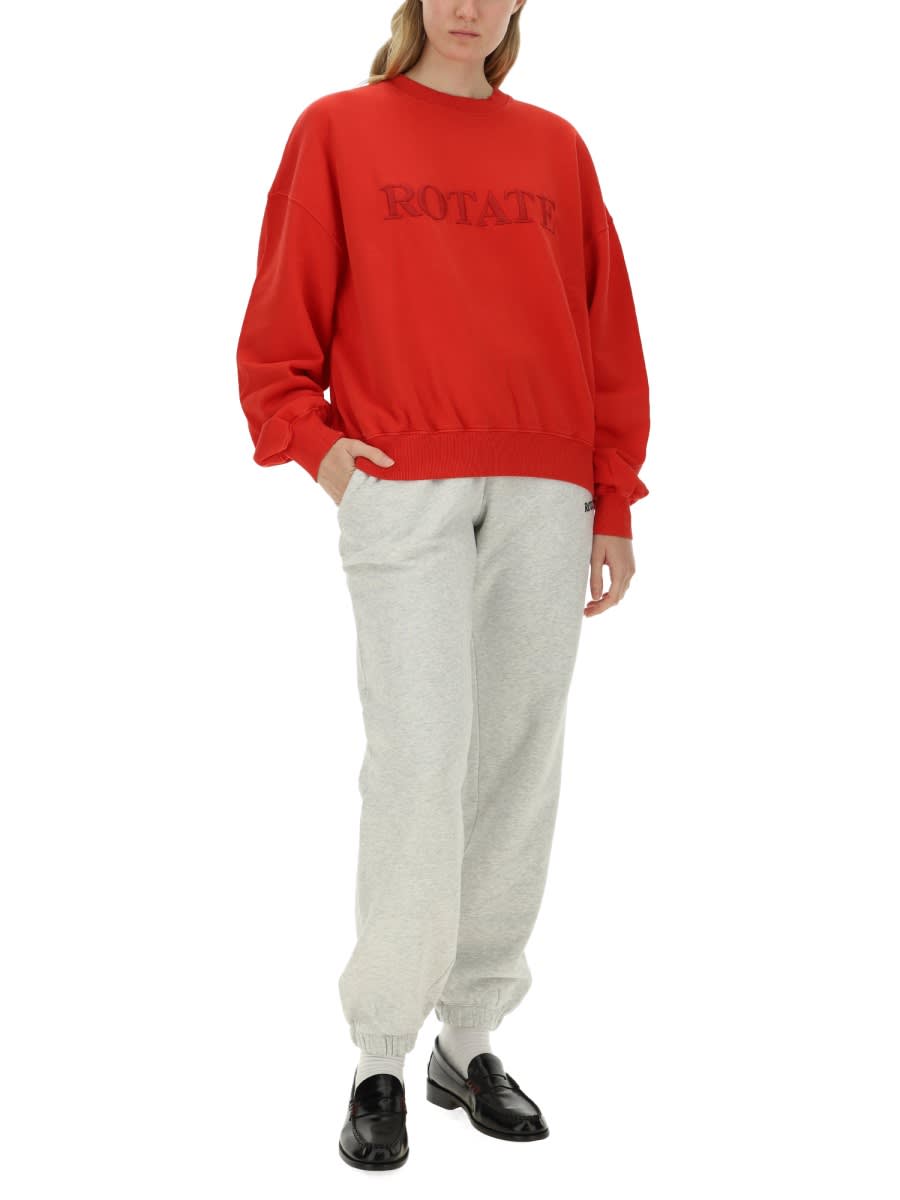 Shop Rotate Birger Christensen Sweatshirt With Logo In Red