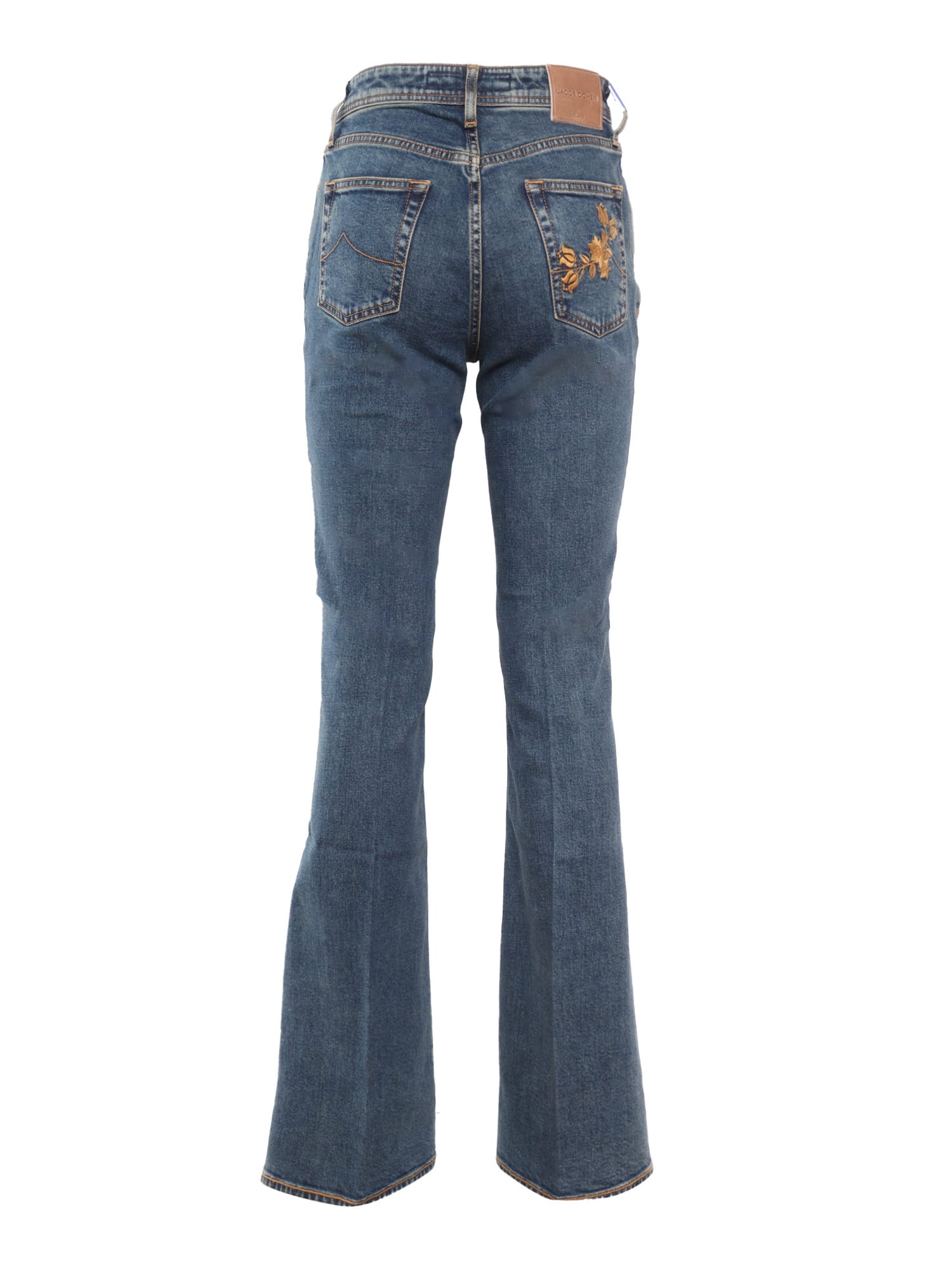 Shop Jacob Cohen 5 Pockets Denim Pants In Multicolor