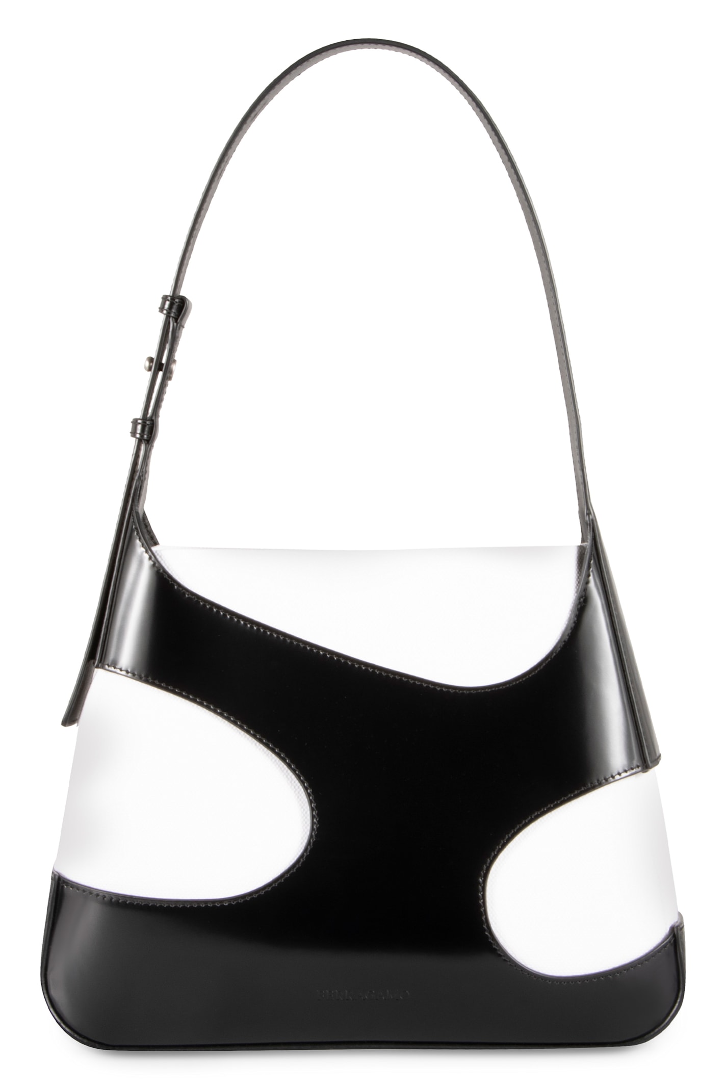 Ferragamo Leather And Canvas Shoulder Bag