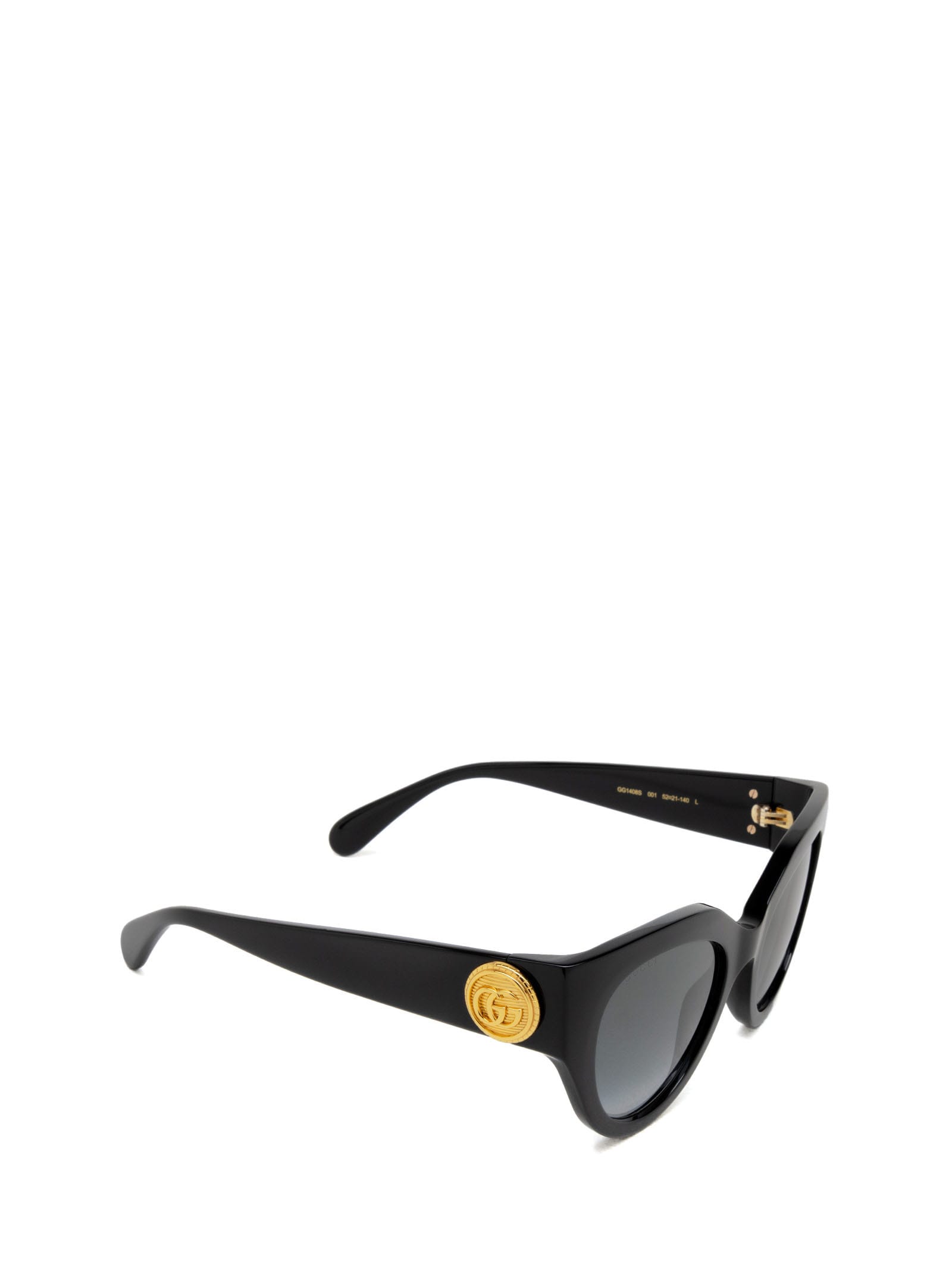 Shop Gucci Gg1408s Black Sunglasses