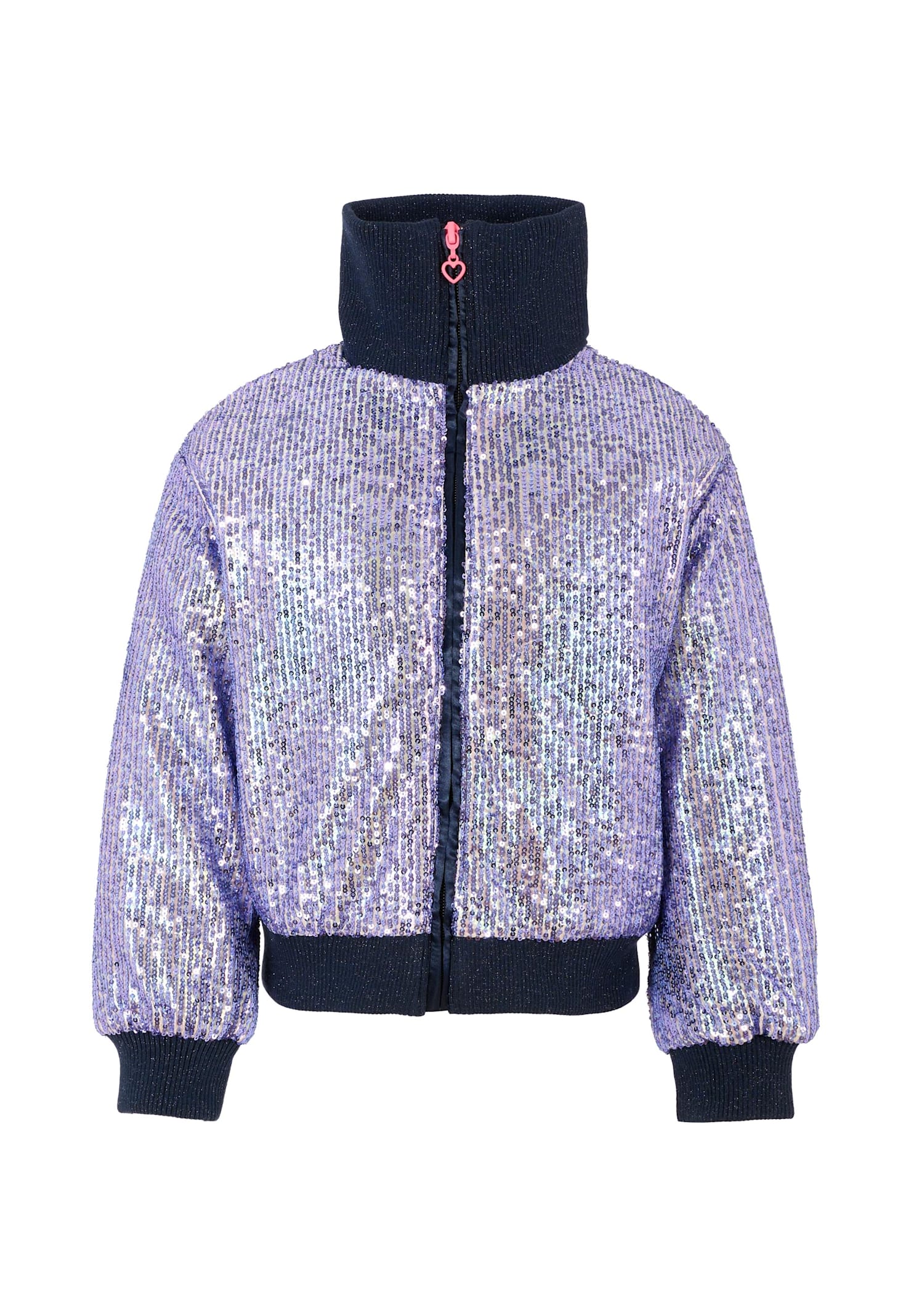 Billieblush Blue Jacket For Girl With Sequins In Blue