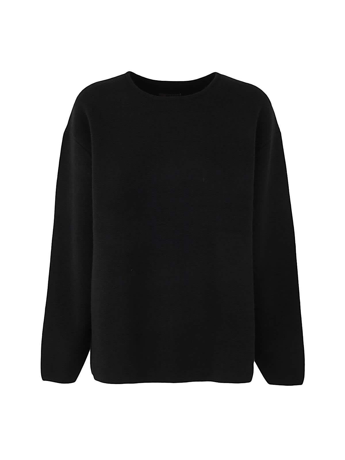 Oyuna Knitted Sculpted Sweater In Black