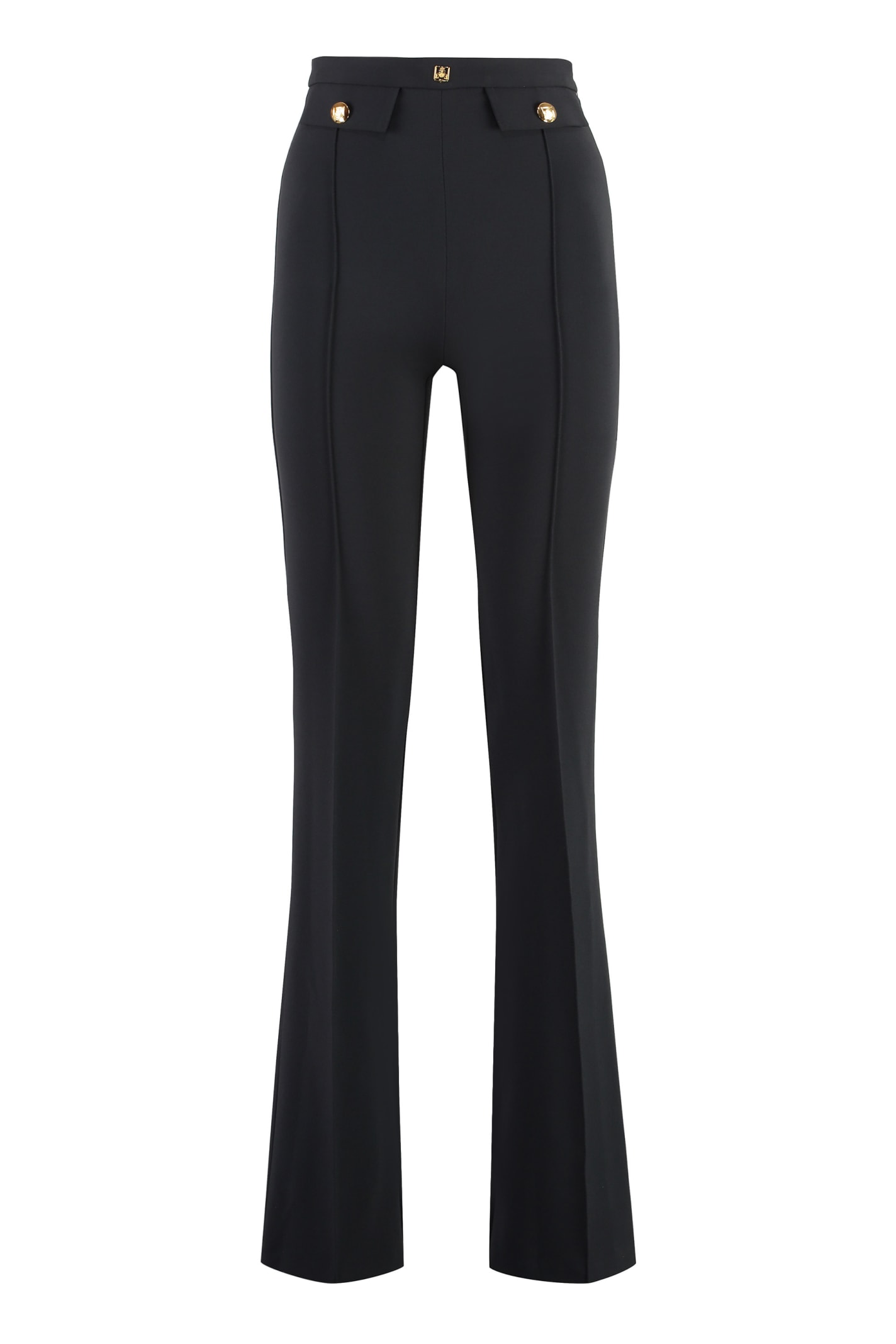 Crepe Wide-leg Trousers