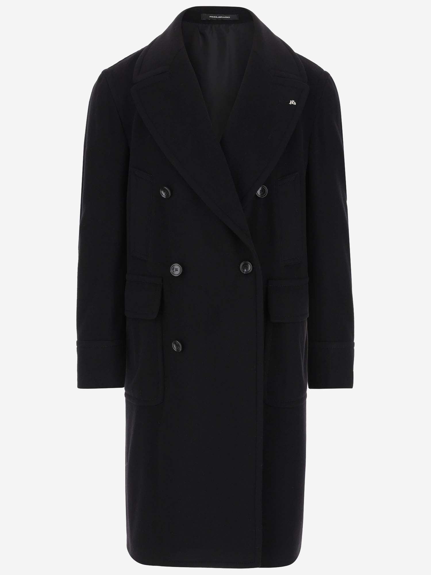 Tagliatore Wool And Cashmere Coat In Black