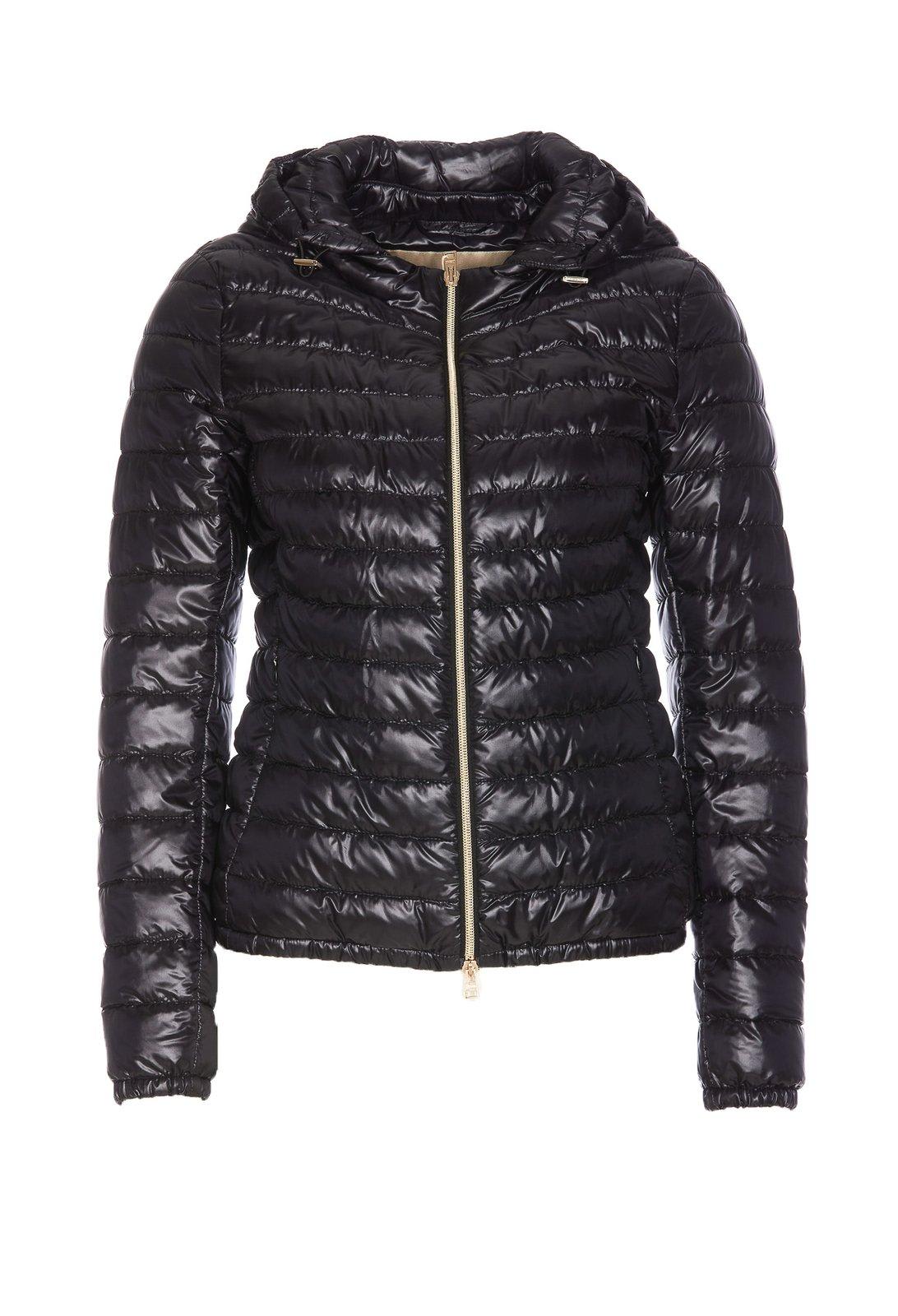 Herno Angela Quilted Puffer Jacket In Nero