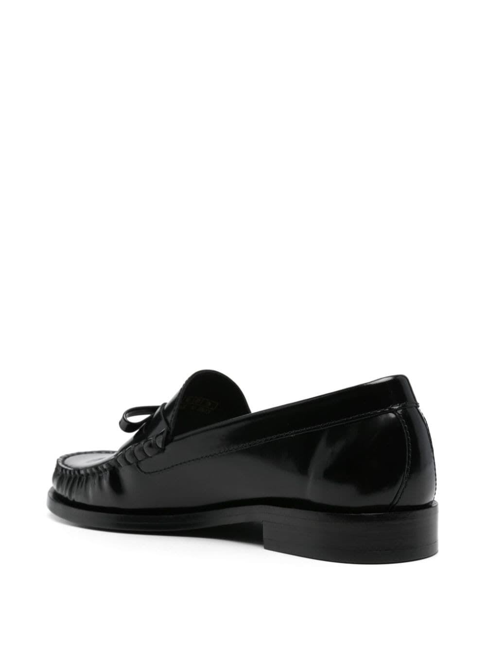 Shop Stuart Weitzman Lottie Bow Loafer In Blk Black