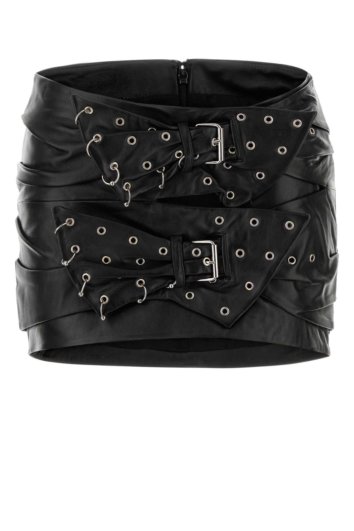 Isabel Marant Black Leather Chani Mini Skirt