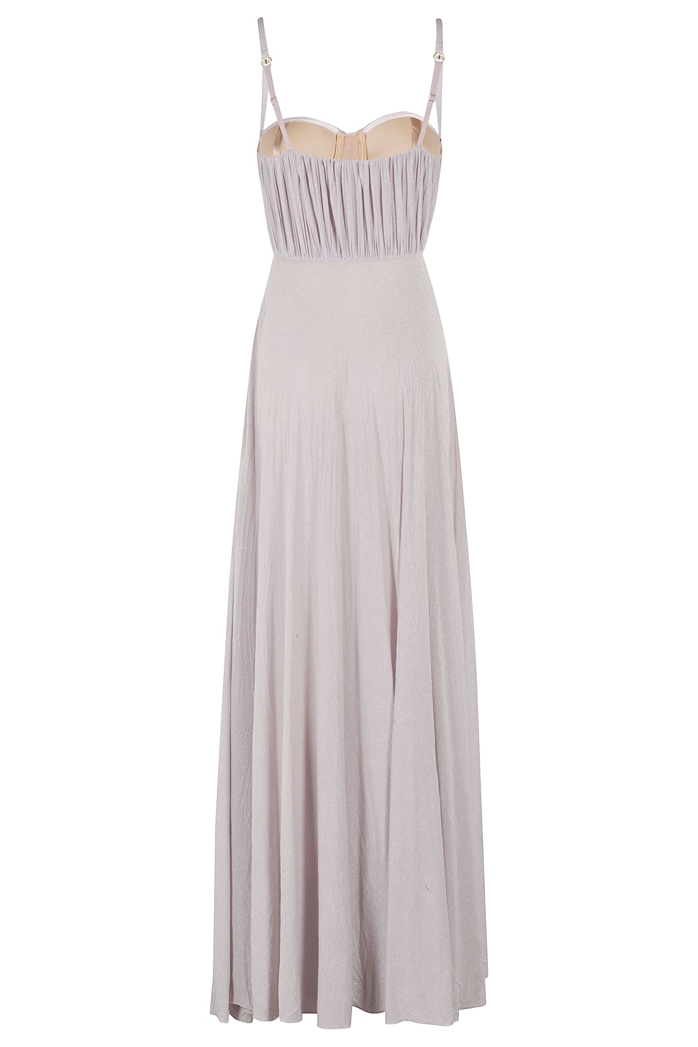 ELISABETTA FRANCHI VIOLET VISCOSE MAXI DRESS