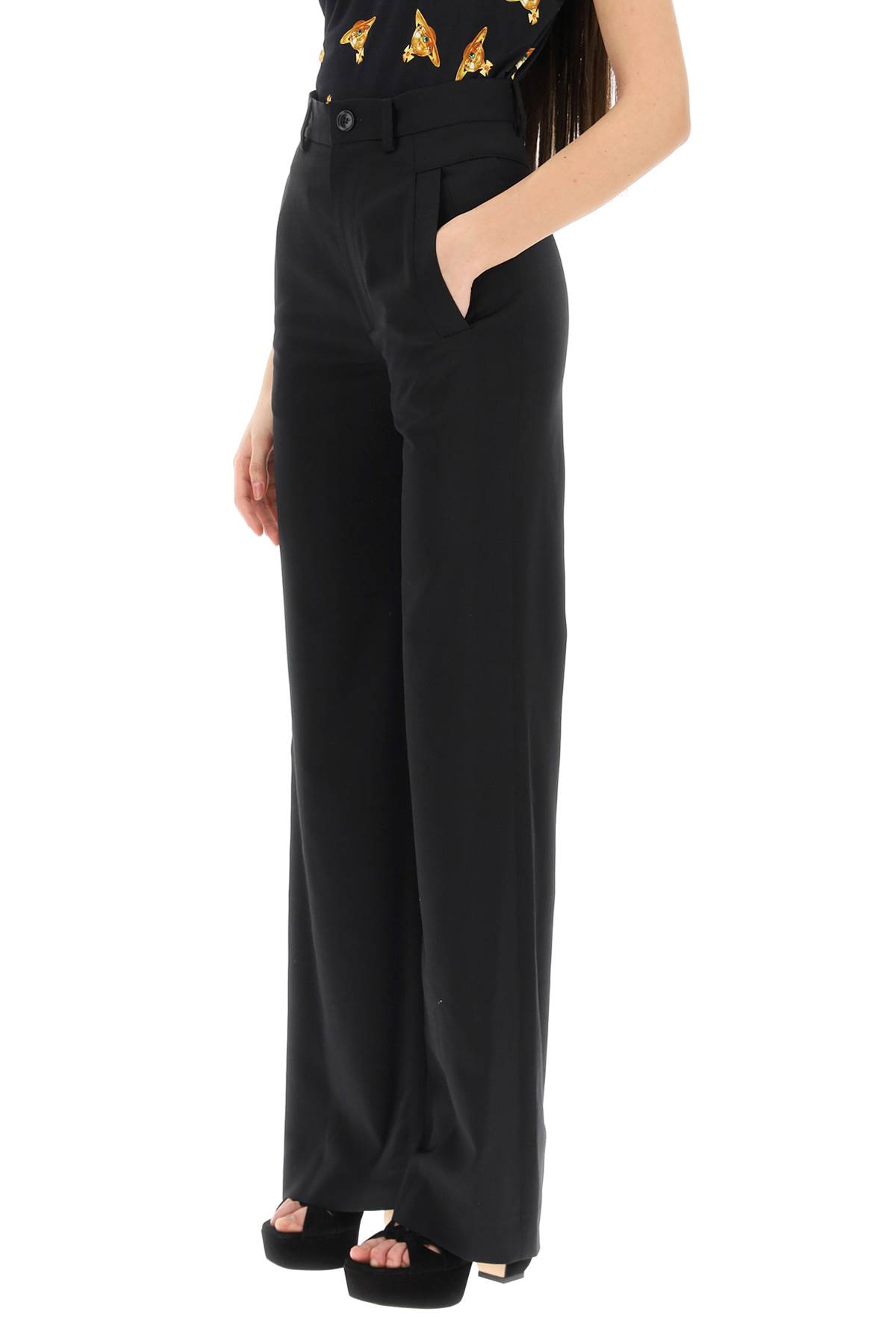 Shop Vivienne Westwood Ray Trousers In Wool Serge In Black (black)