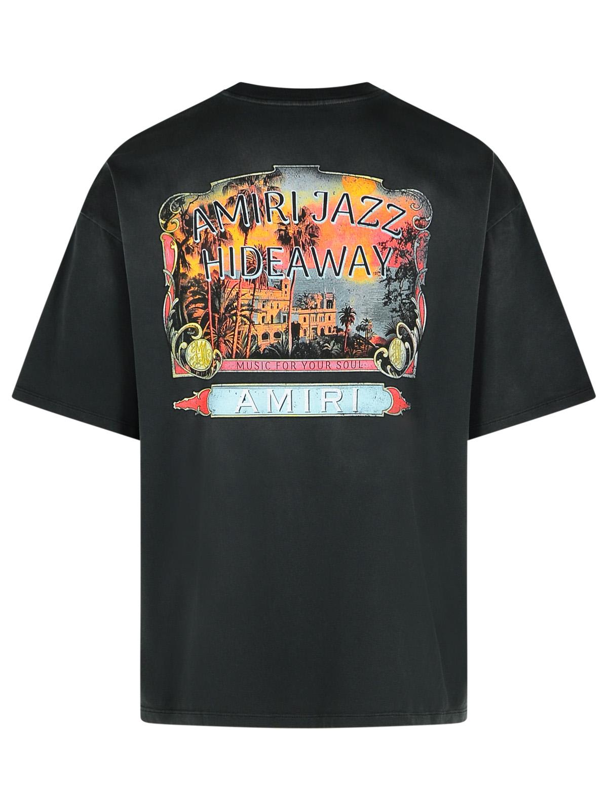 Amiri Jazz Hideaway Logo-print Cotton T-shirt In Black