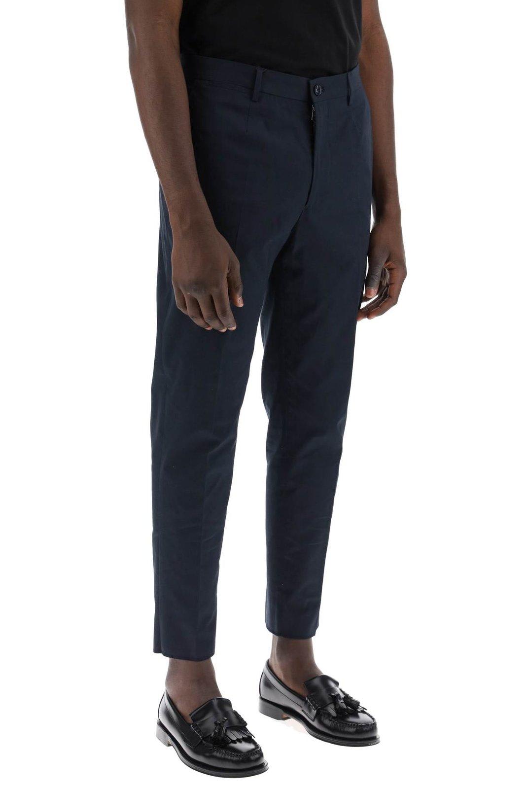 Shop Etro Tapered Stretched Chino Trousers