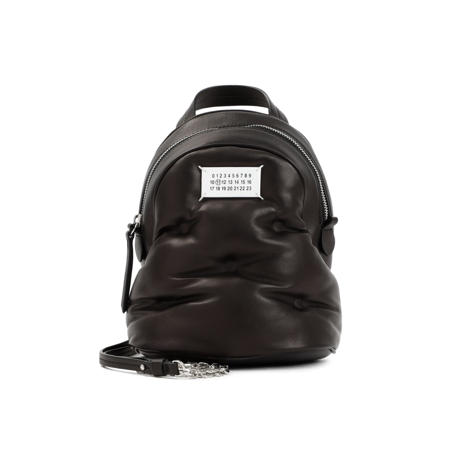 Shop Maison Margiela Leather Glam Slam Backpack In Black