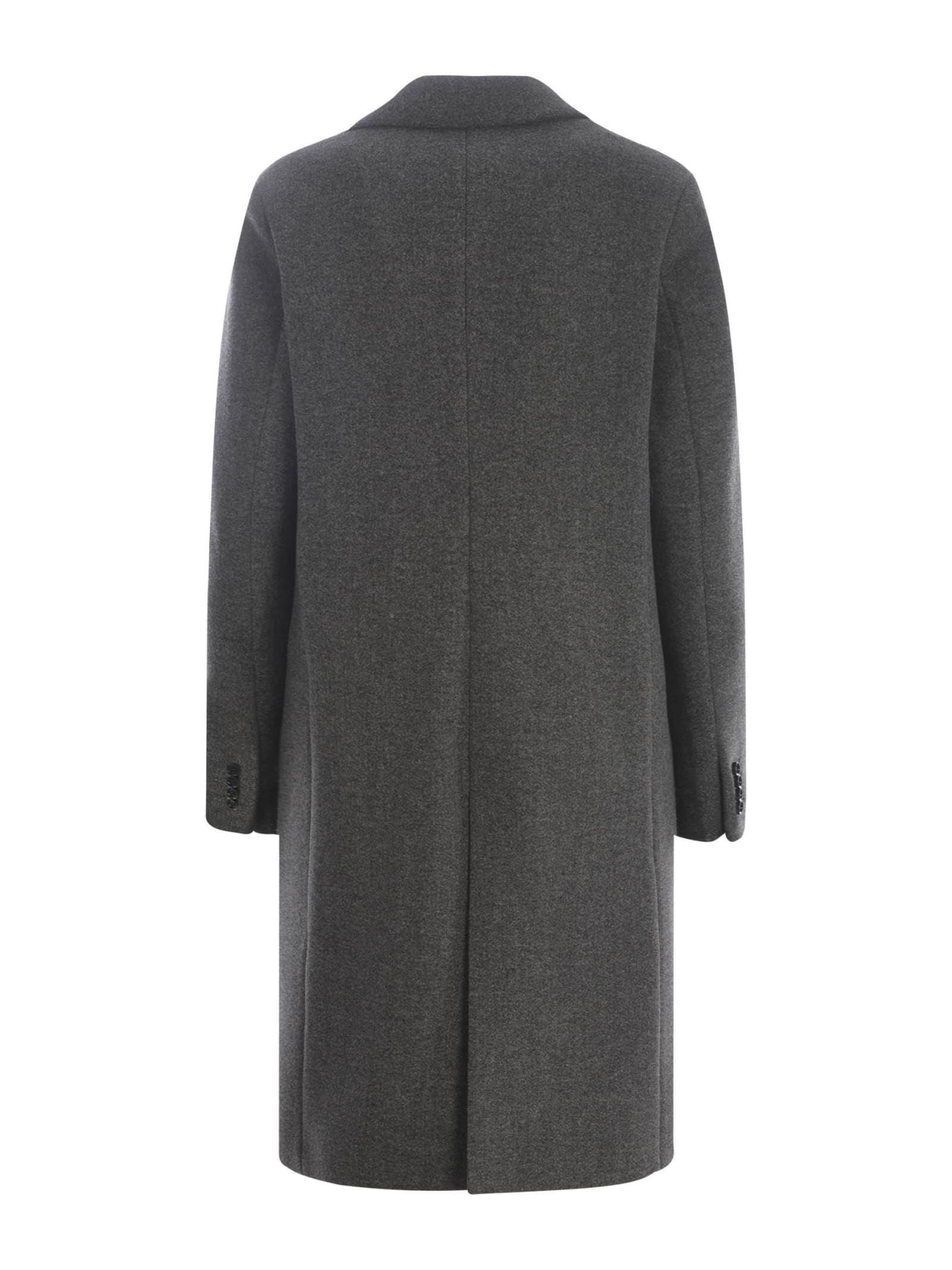 Shop Manuel Ritz Single-breasted Coat  In Cloth In Grigio