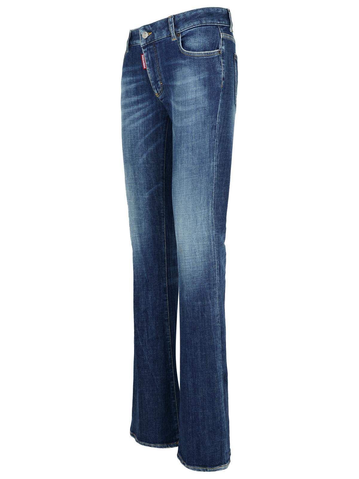 Shop Dsquared2 Flare Navy Denim Jeans