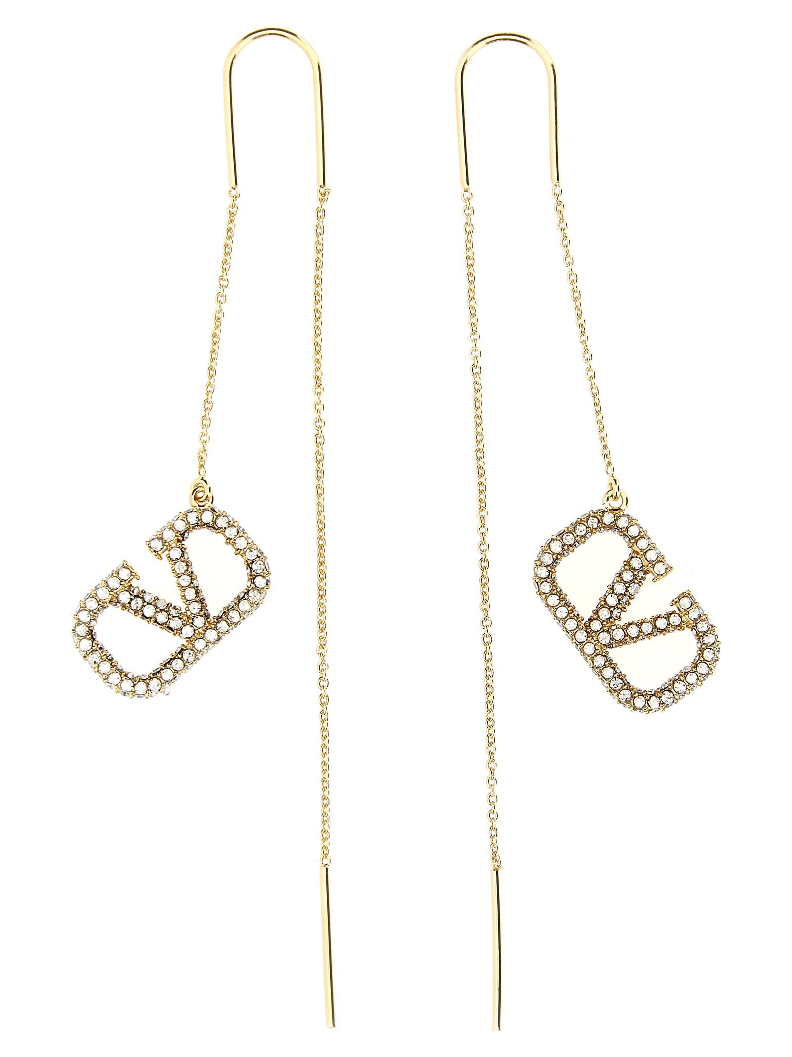 Valentino Garavani Vlogo Signature Earrings In Gold