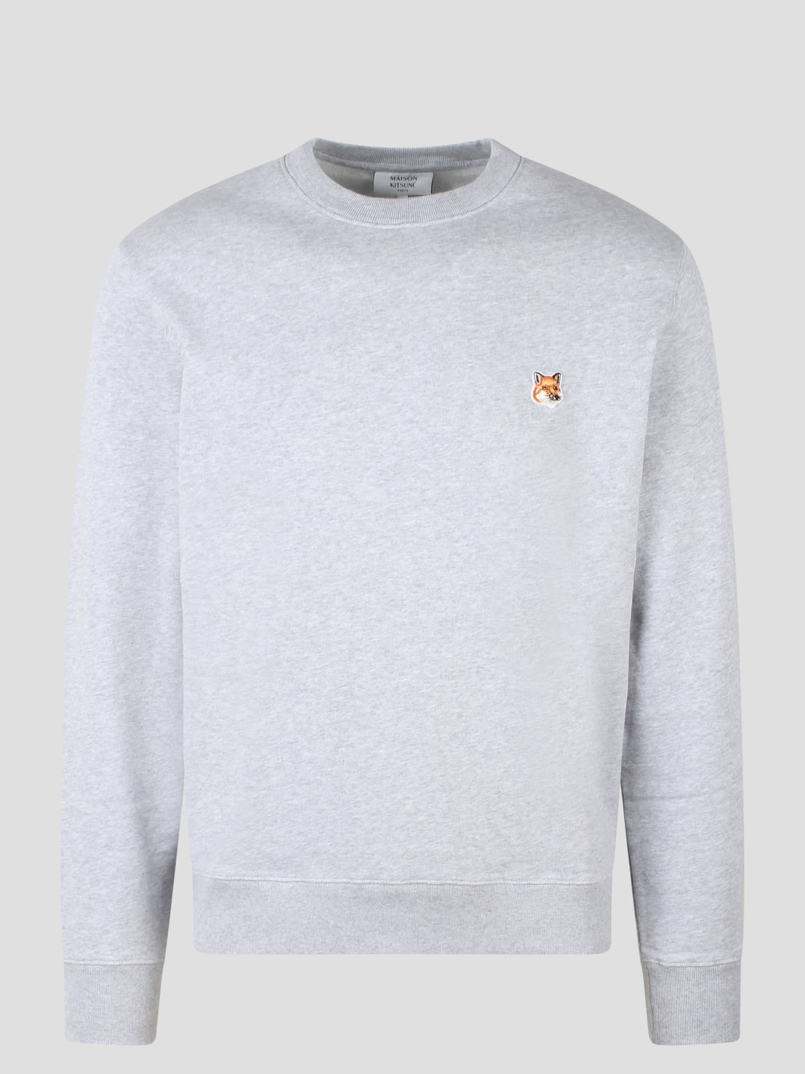 Shop Maison Kitsuné Fox Head Sweatshirt In Grey