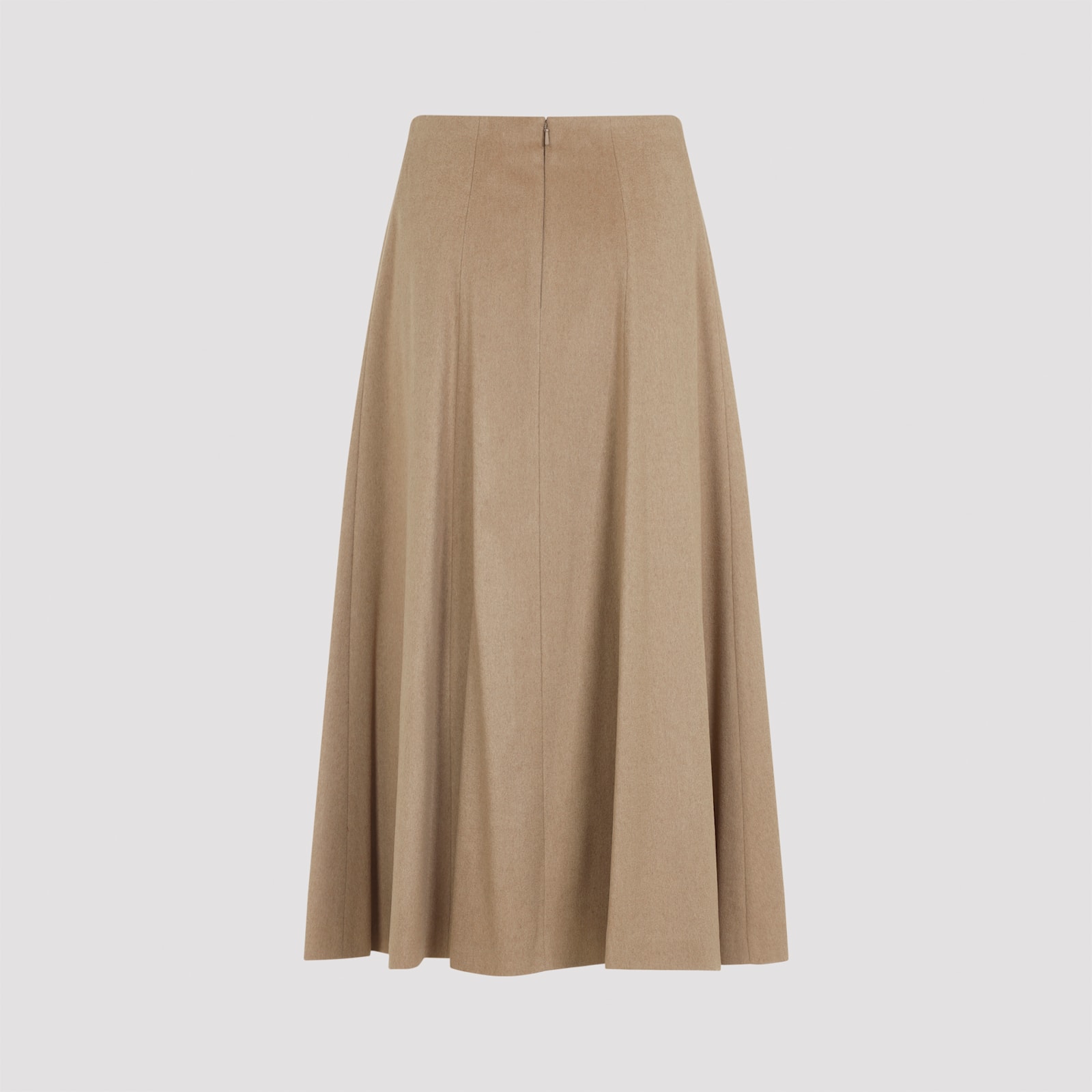 Max Mara Geneve Midi Full Skirt In Gold
