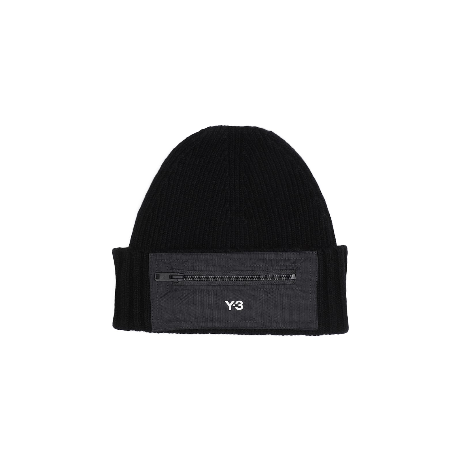 Y-3 BEANIE RIBBED KNIT BEANIE